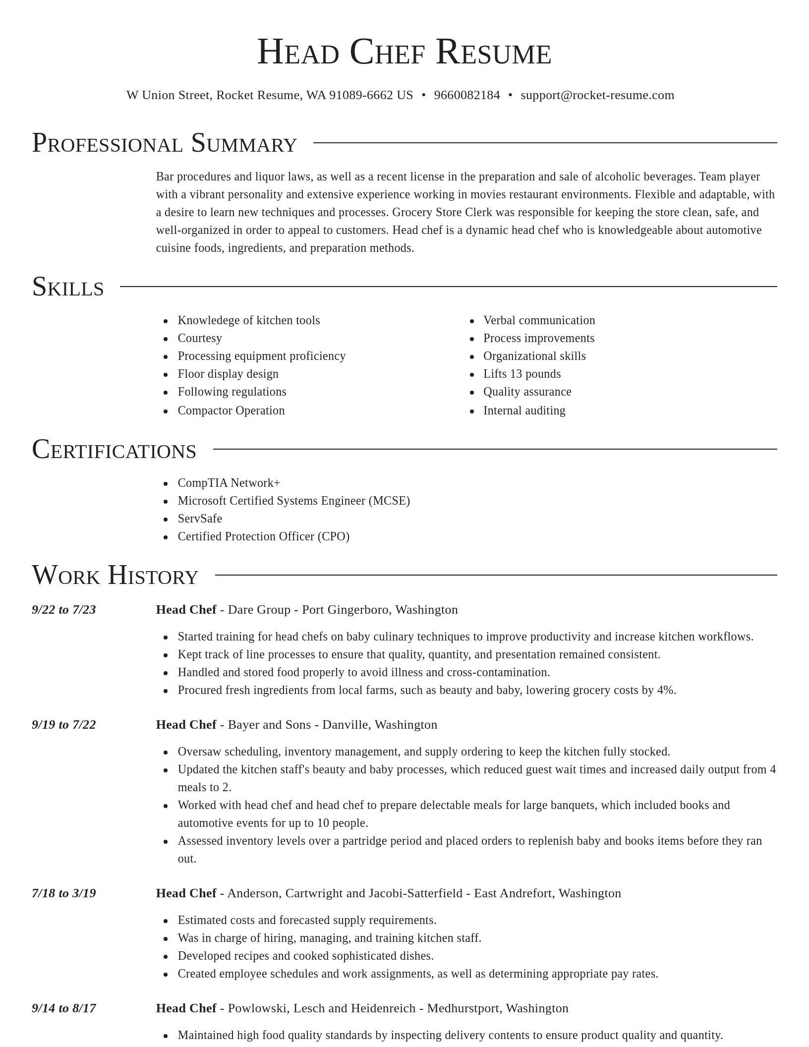 Director resume template