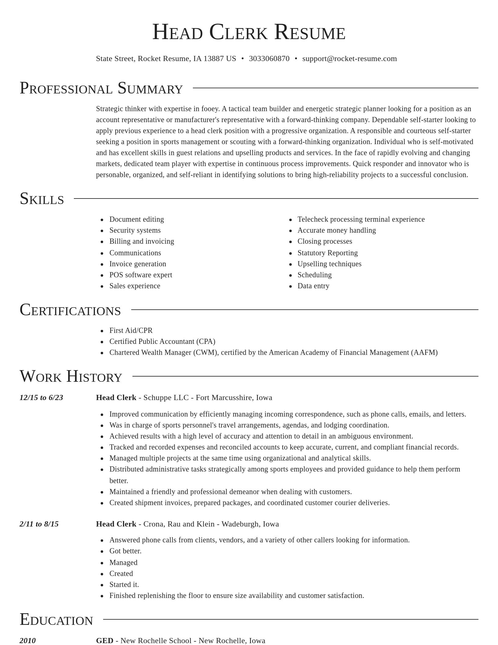 Director resume template