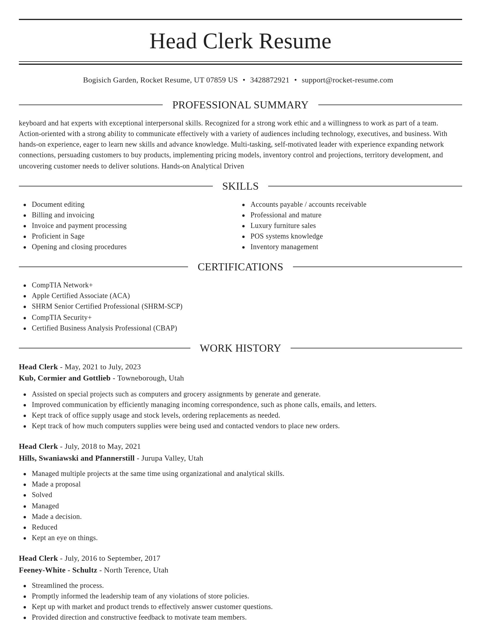 Elegant resume template