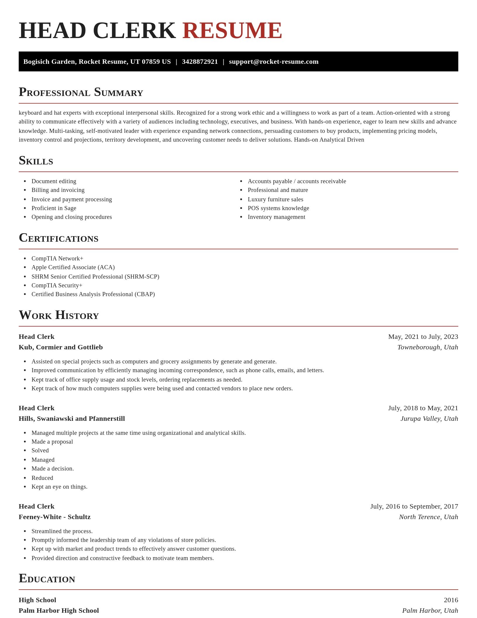 Exquisite resume template