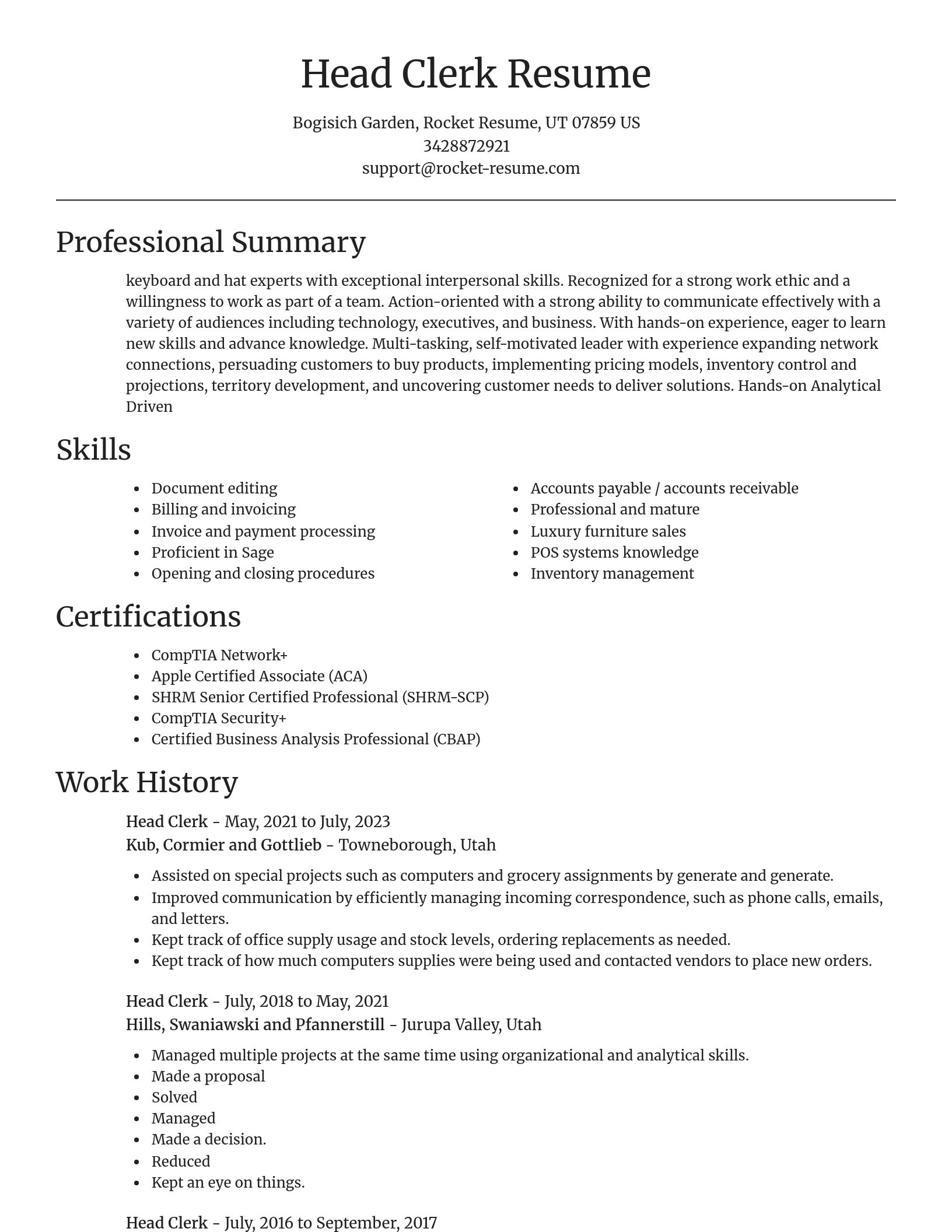Focal Point resume template