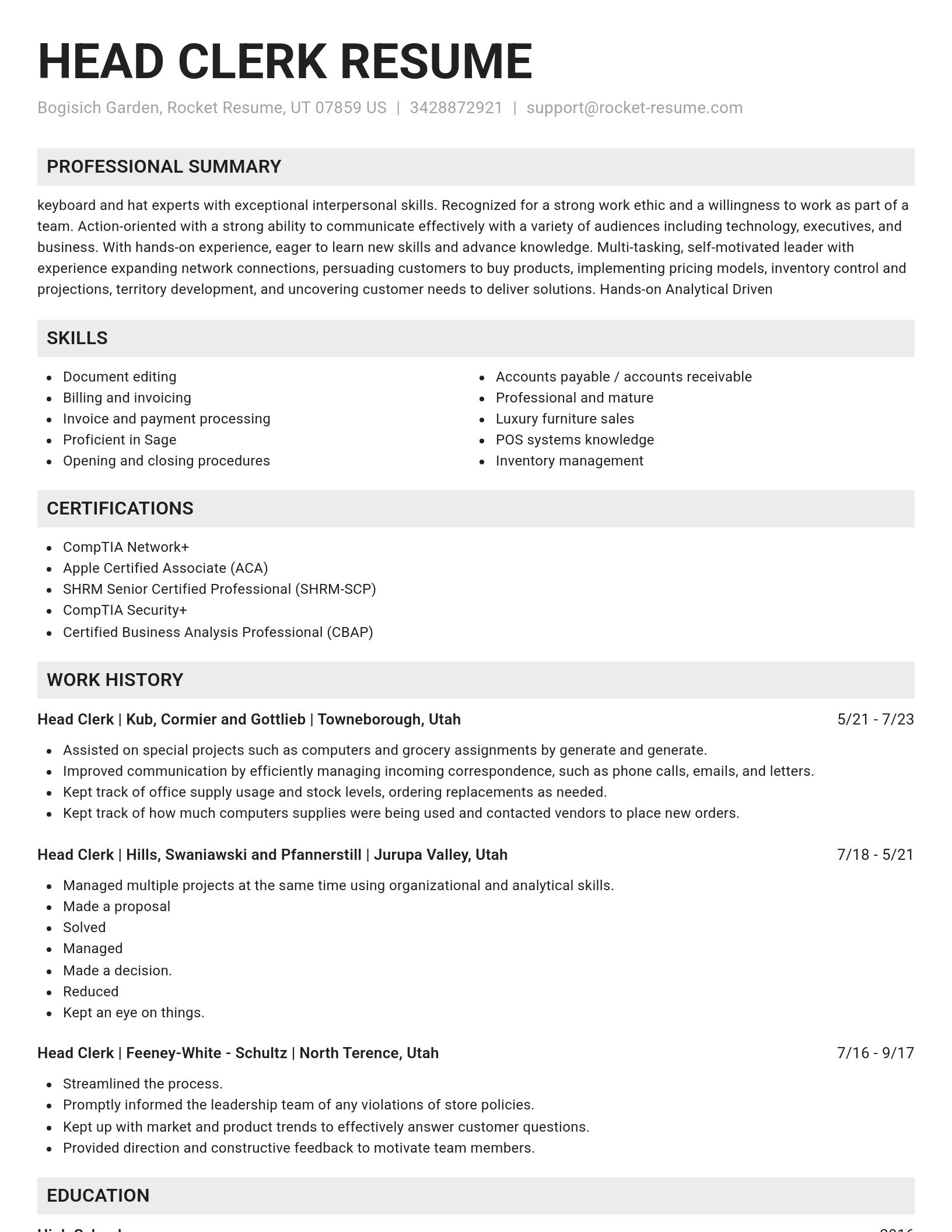 Genius resume template