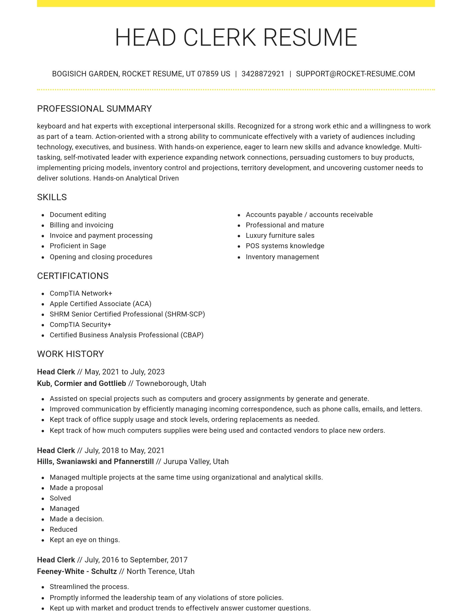 Grand resume template
