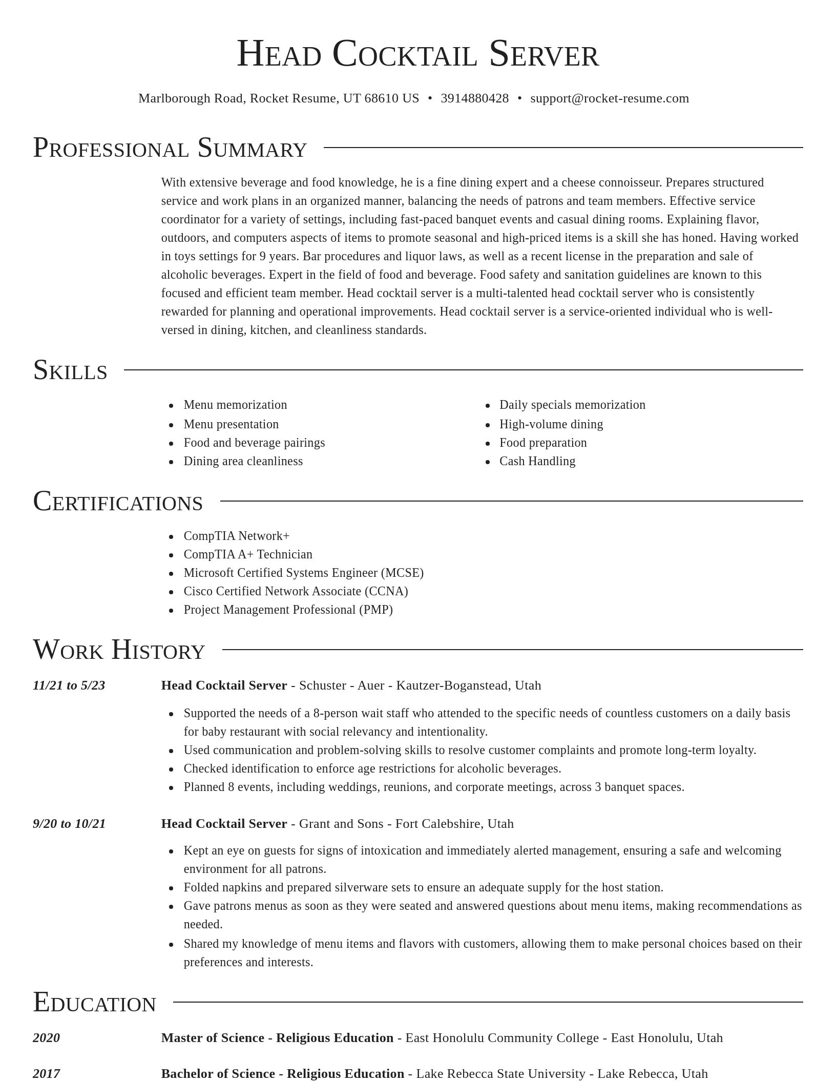 Director resume template