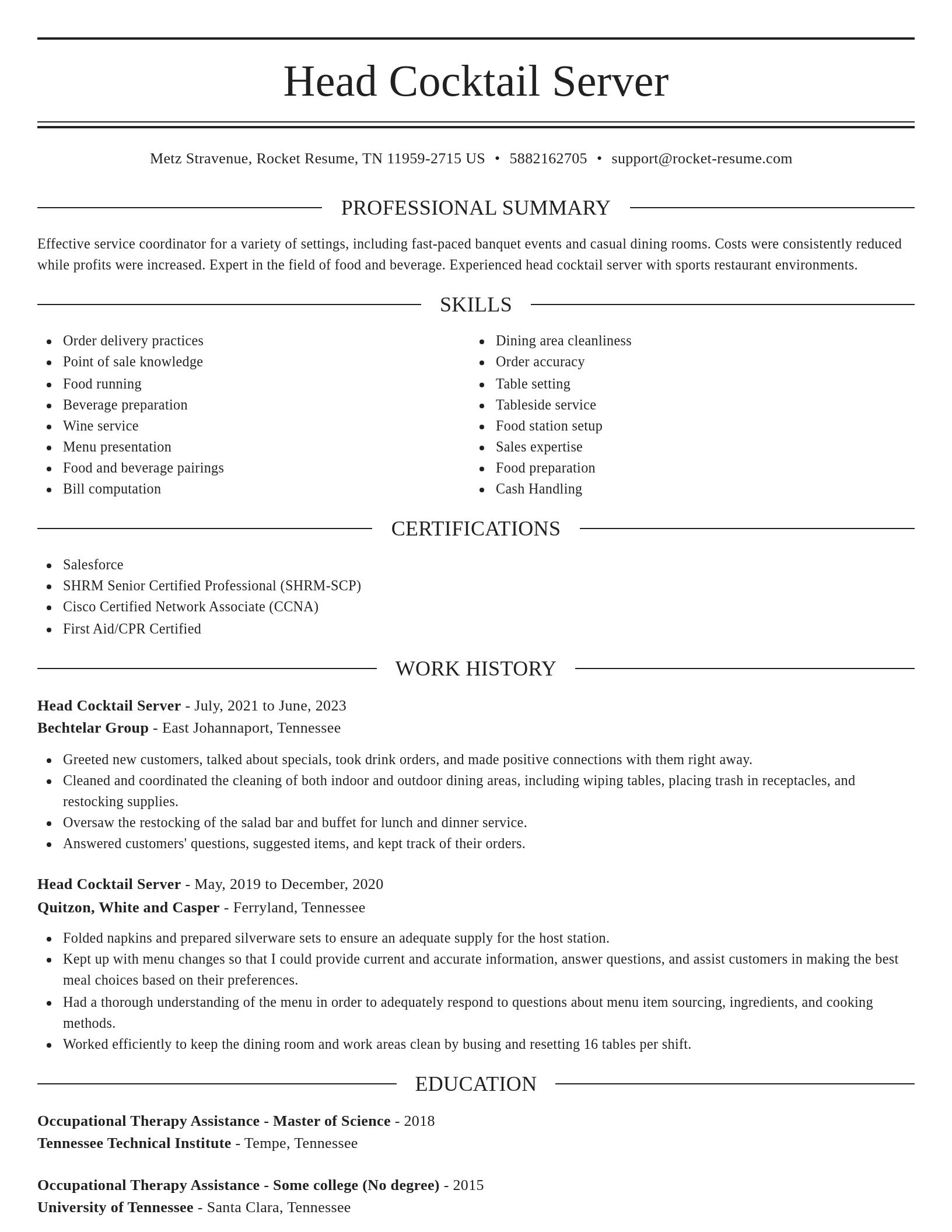 Elegant resume template