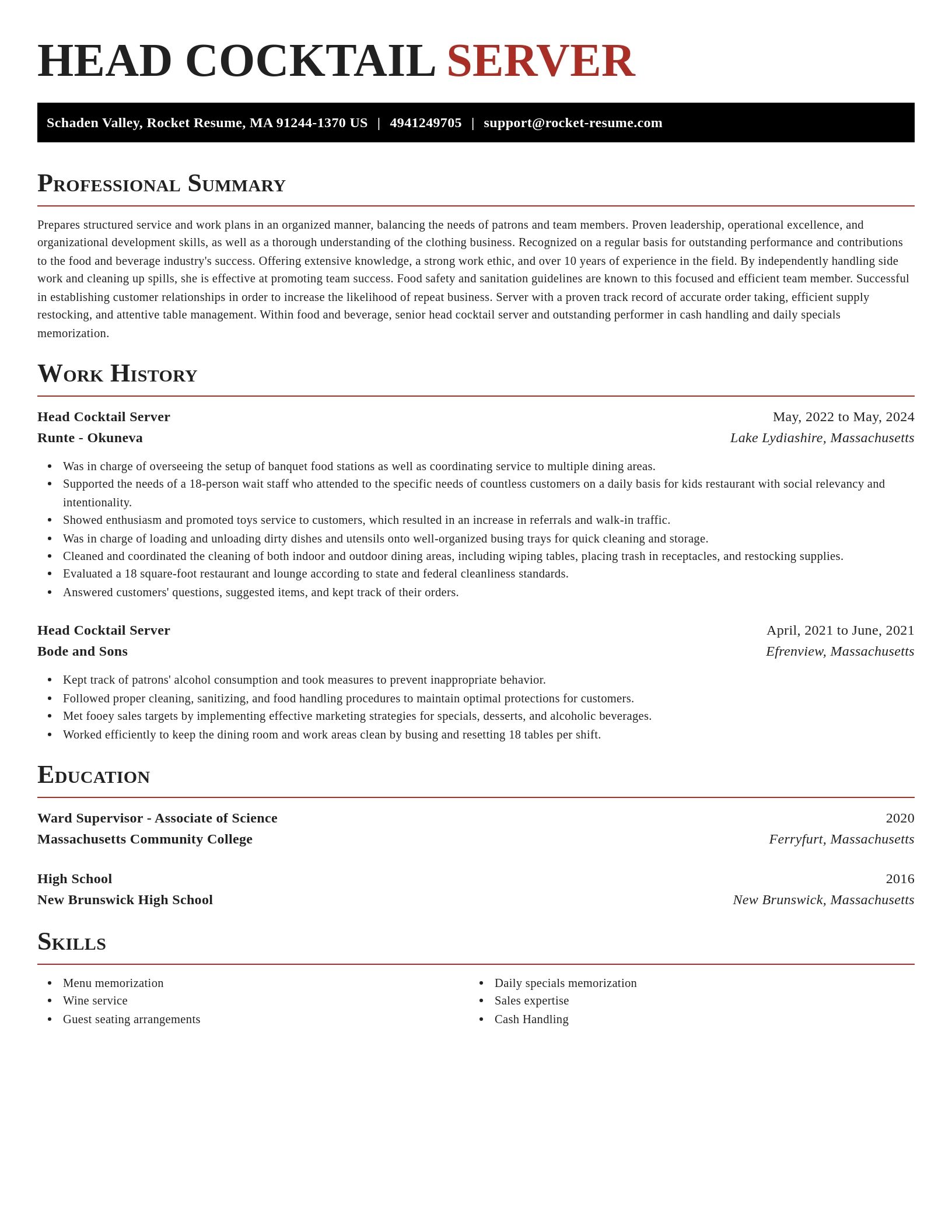 Exquisite resume template