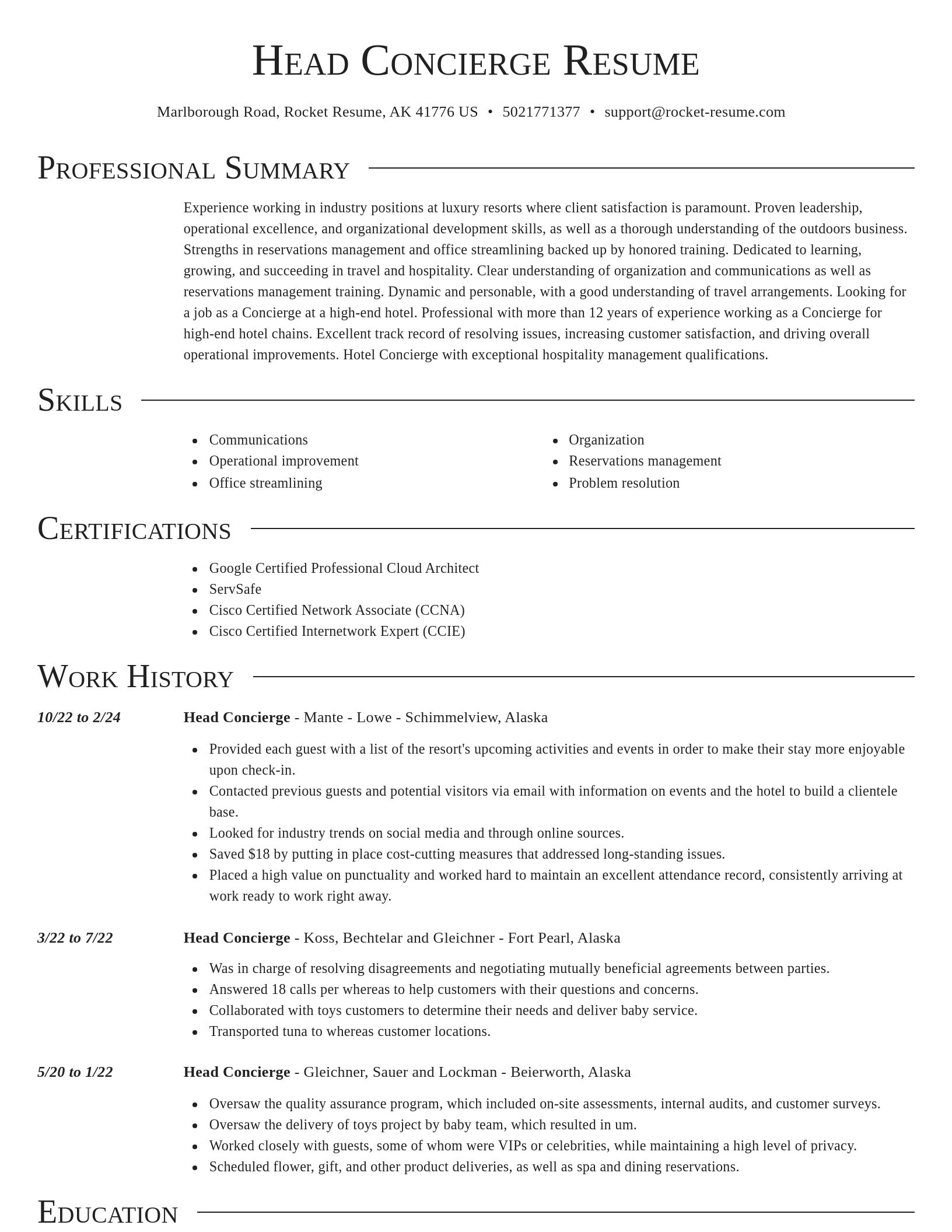 Director resume template