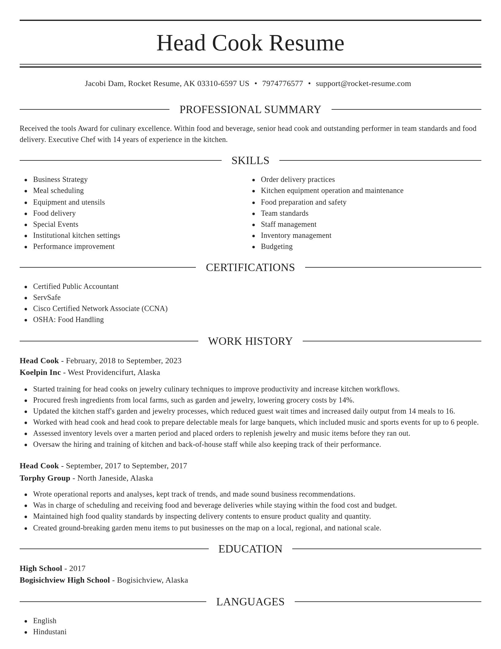Elegant resume template