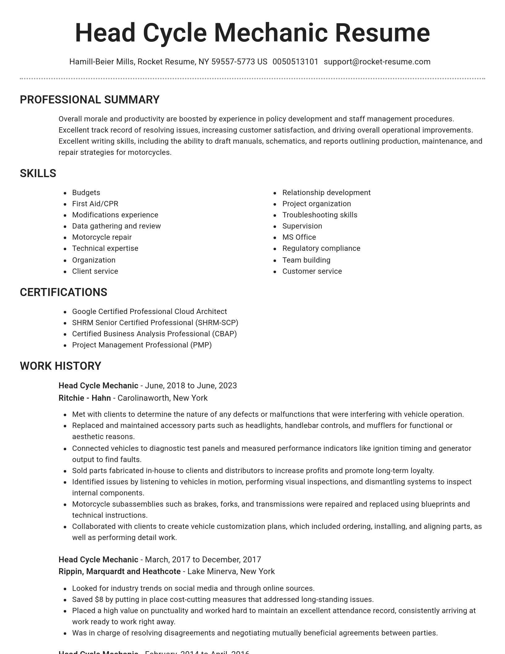 Brilliant resume template