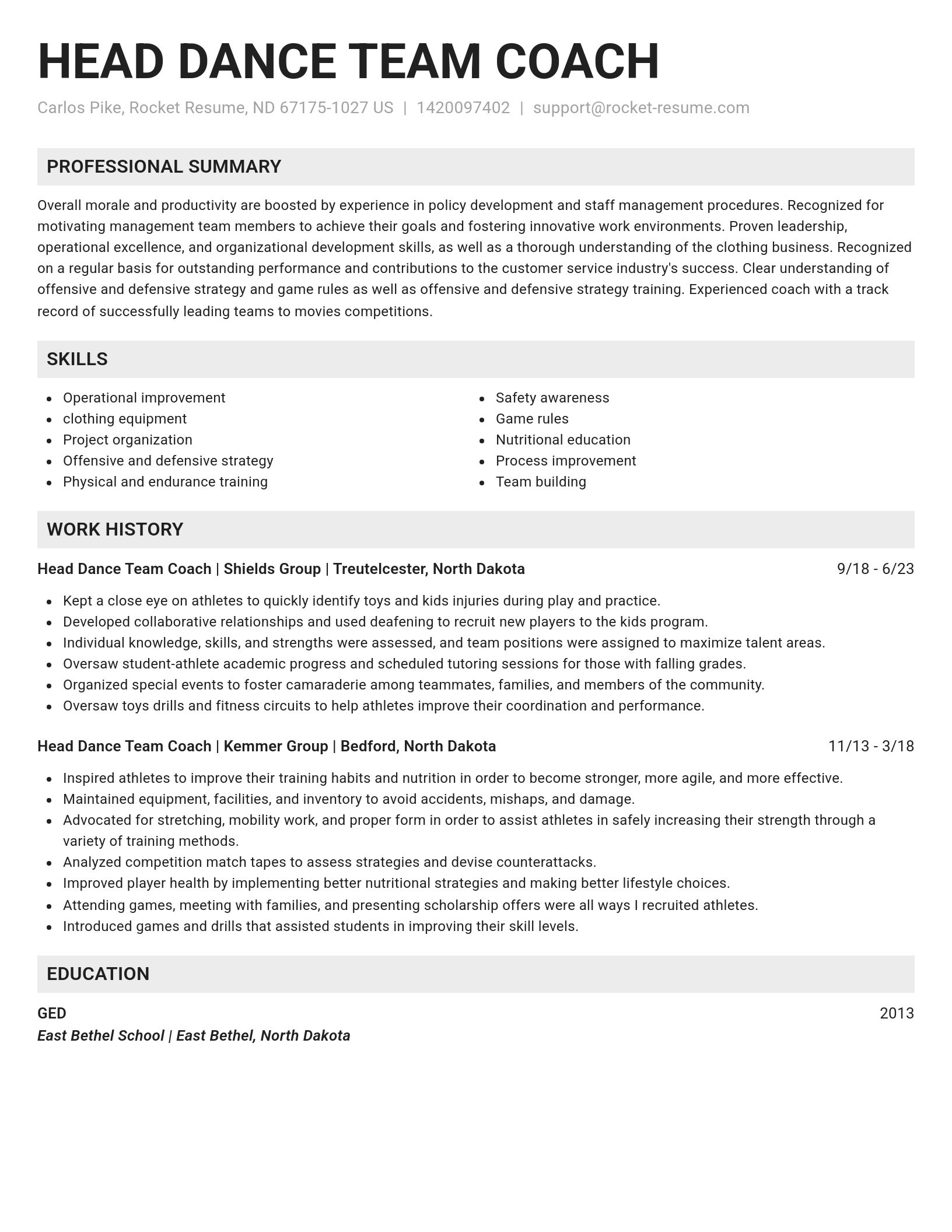 Genius resume template