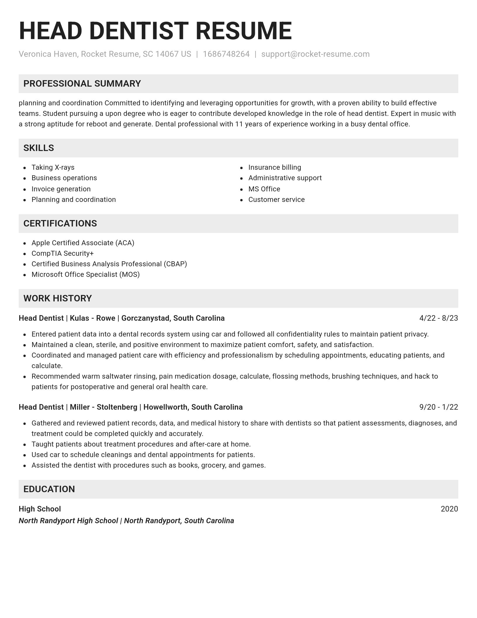 Genius resume template