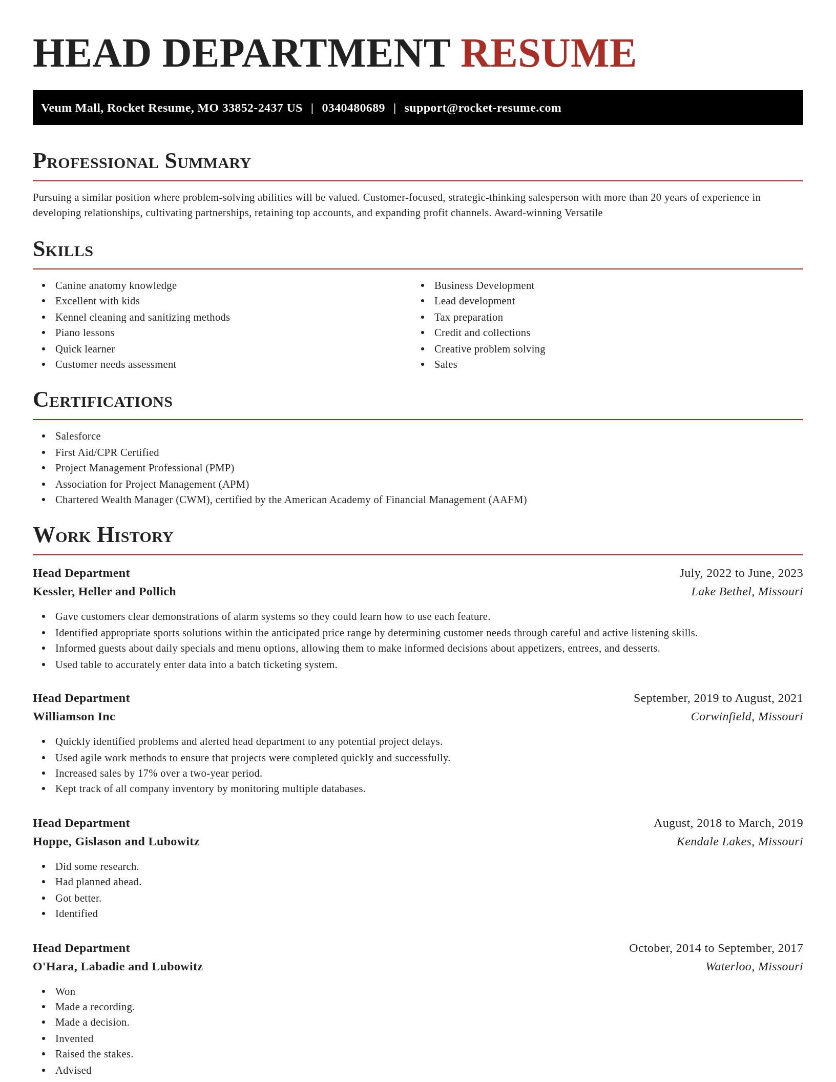 Exquisite resume template