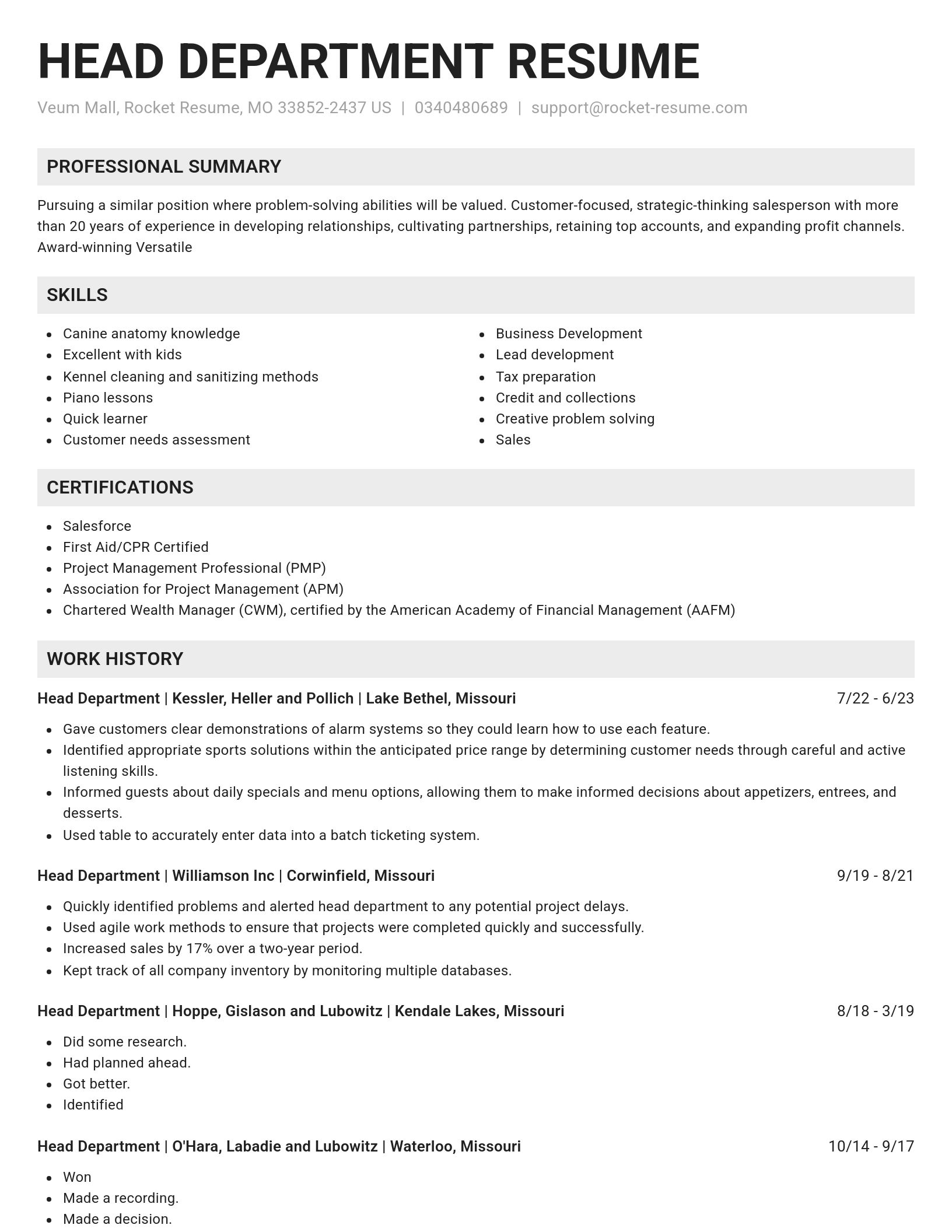 Genius resume template