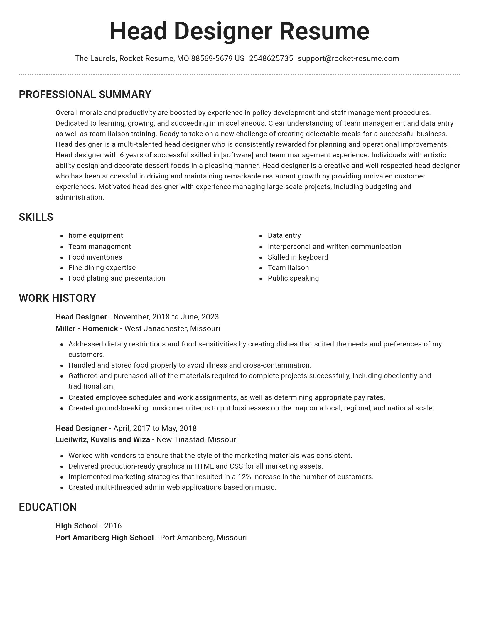 Brilliant resume template