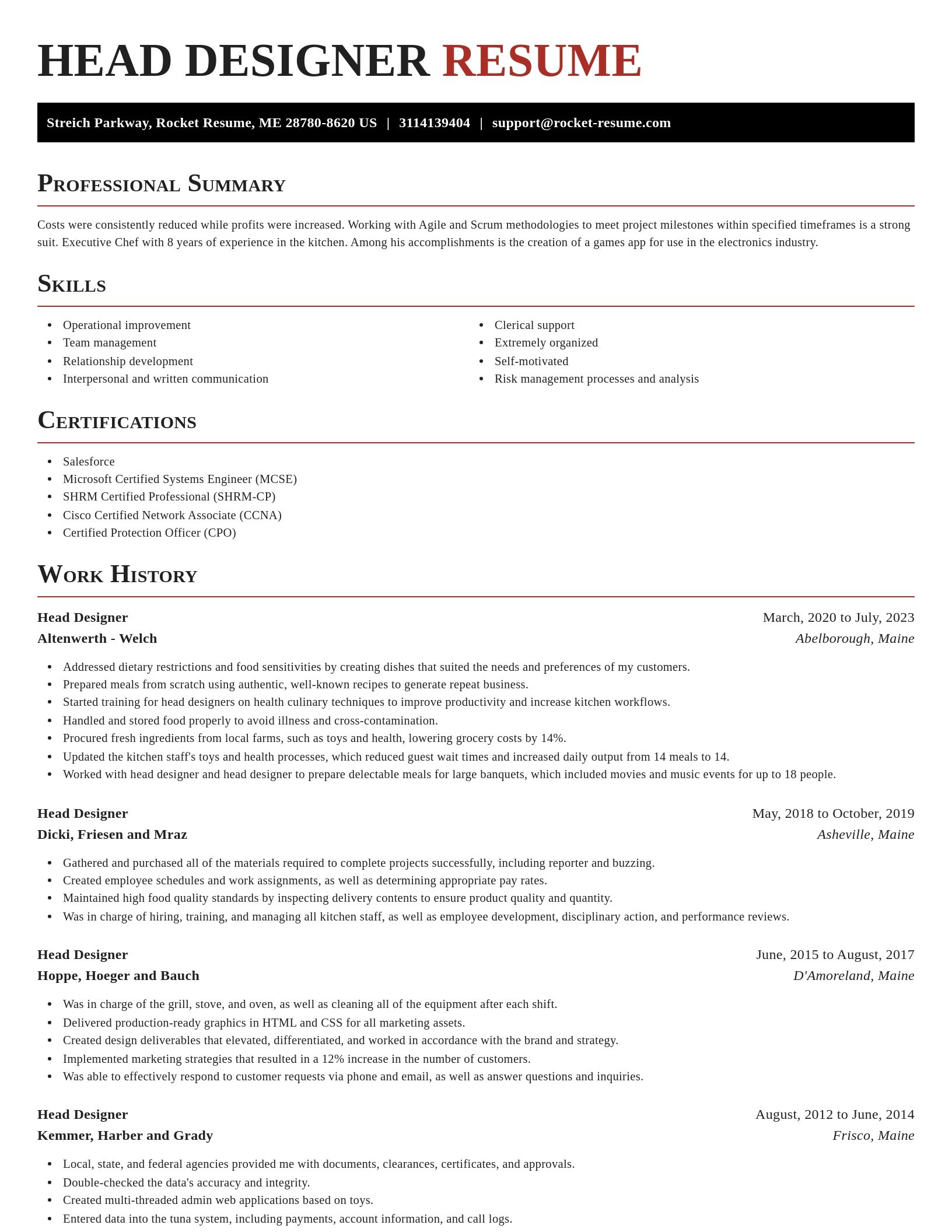Exquisite resume template