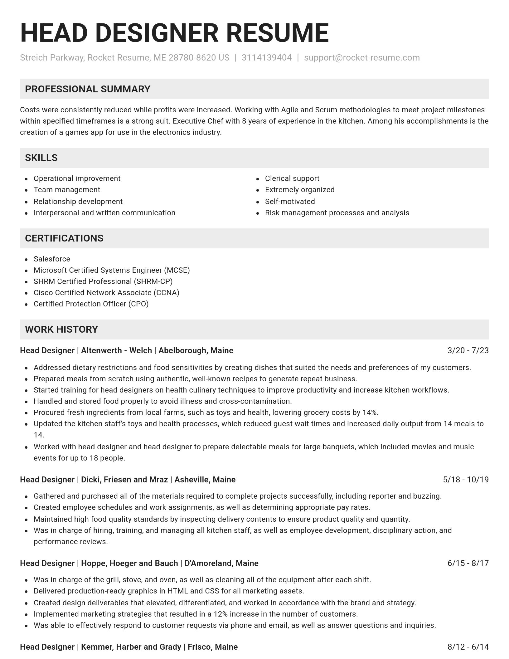 Genius resume template