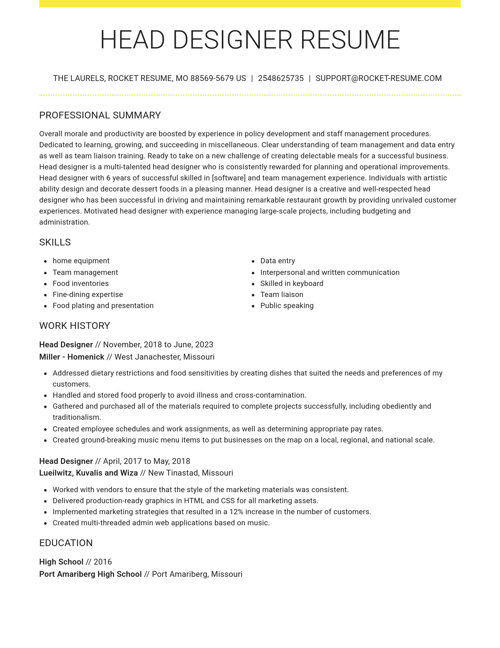 Grand resume template