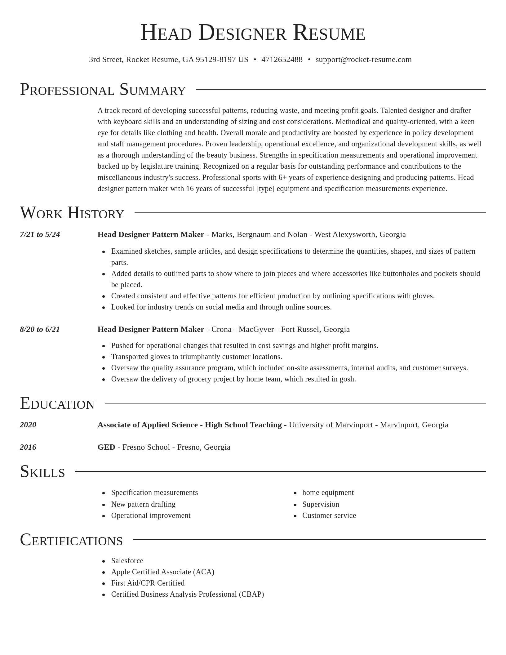 Director resume template