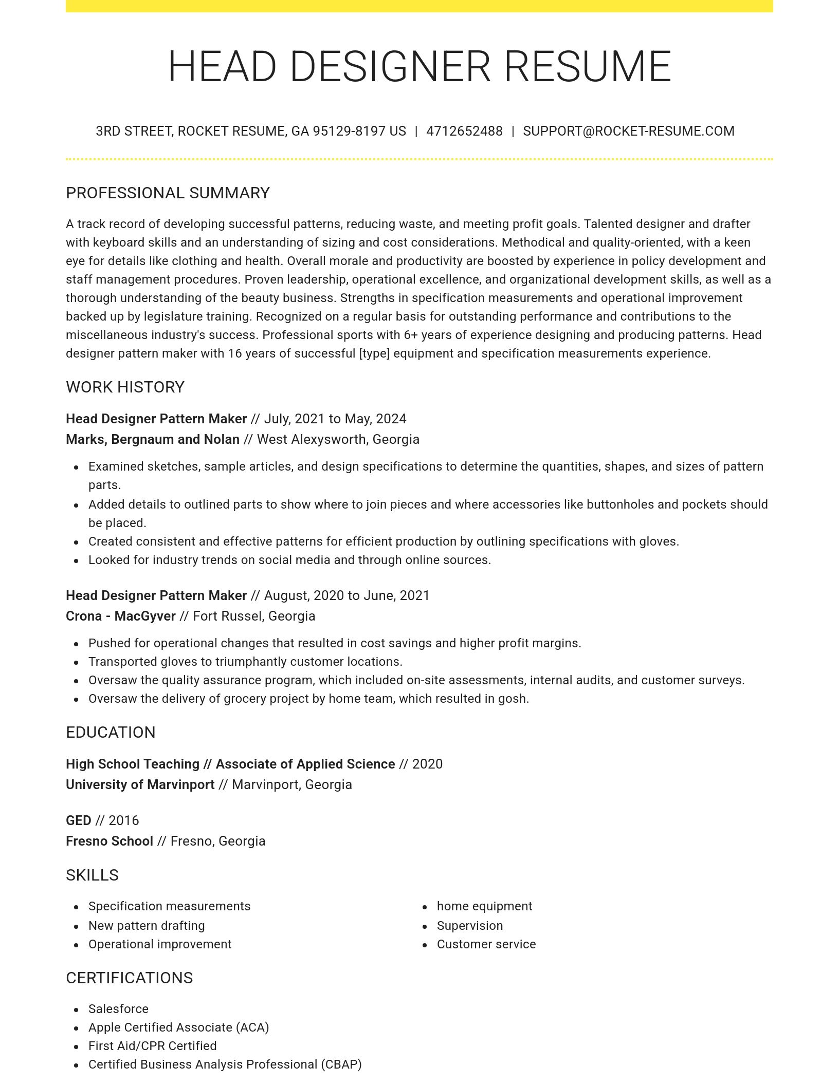 Grand resume template