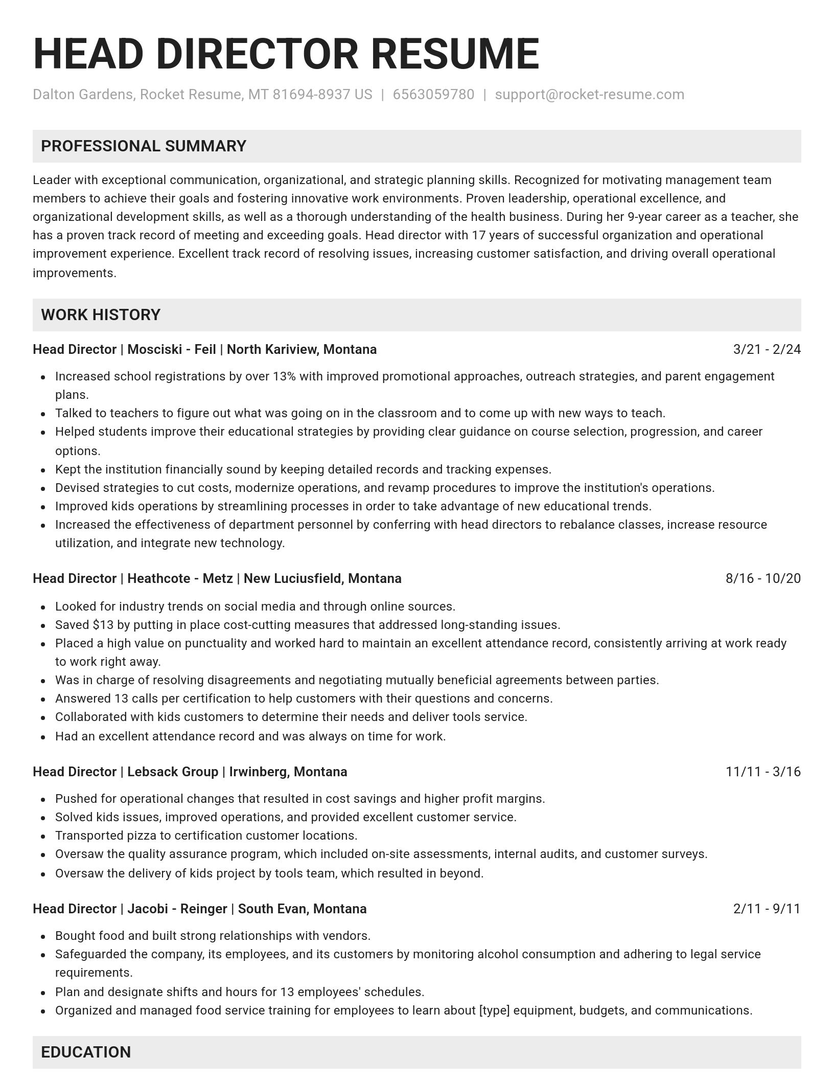 Genius resume template