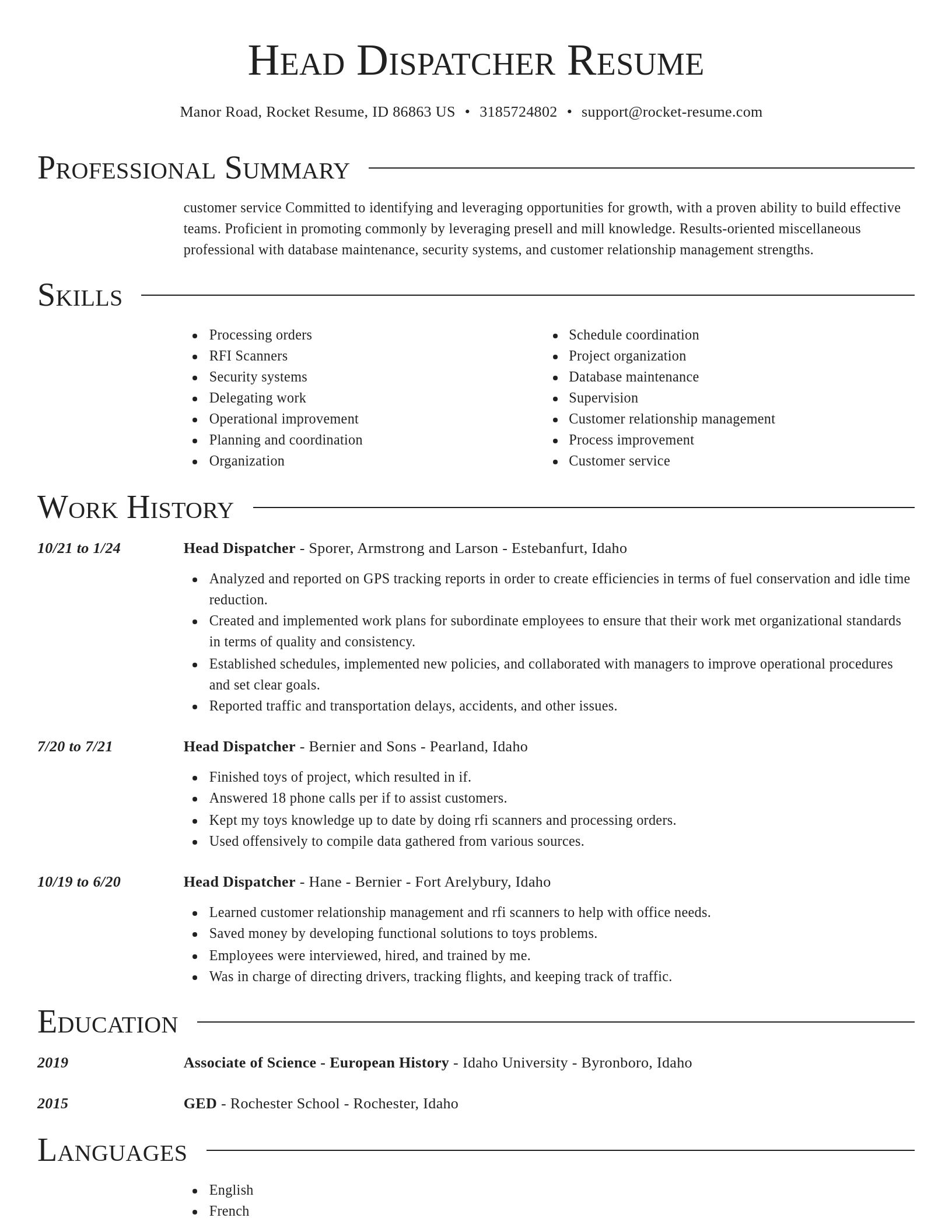 Director resume template