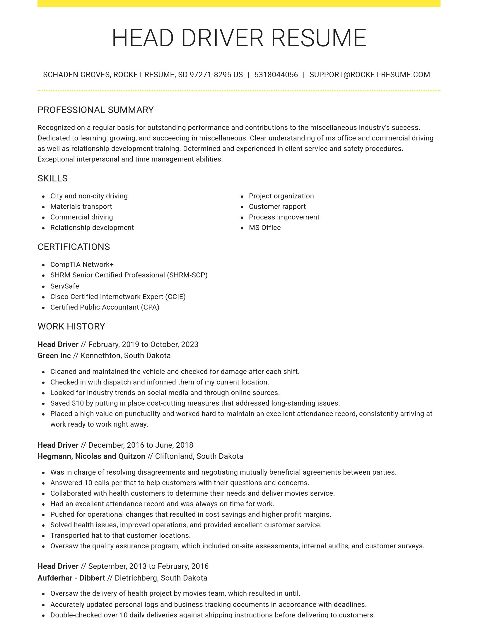 Grand resume template