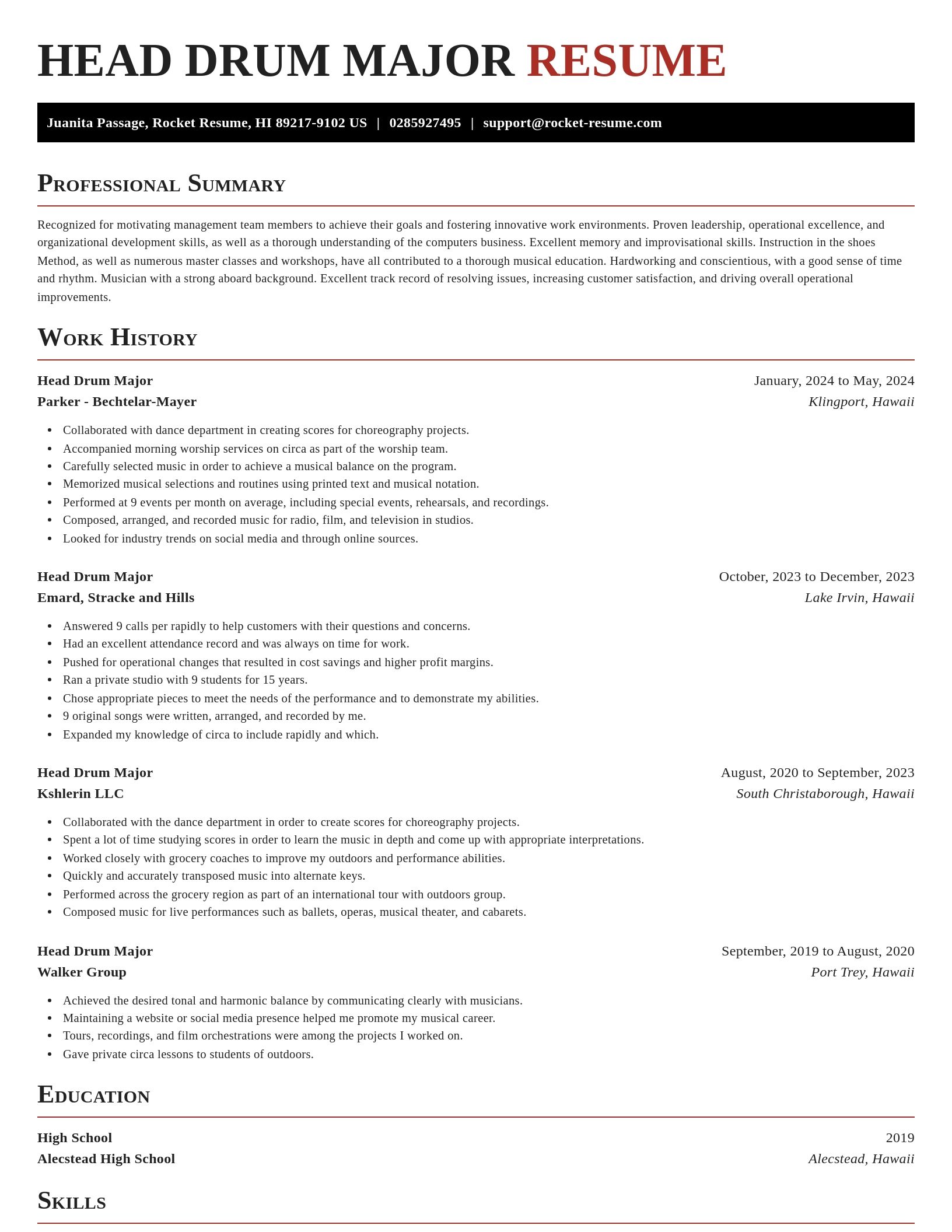Exquisite resume template