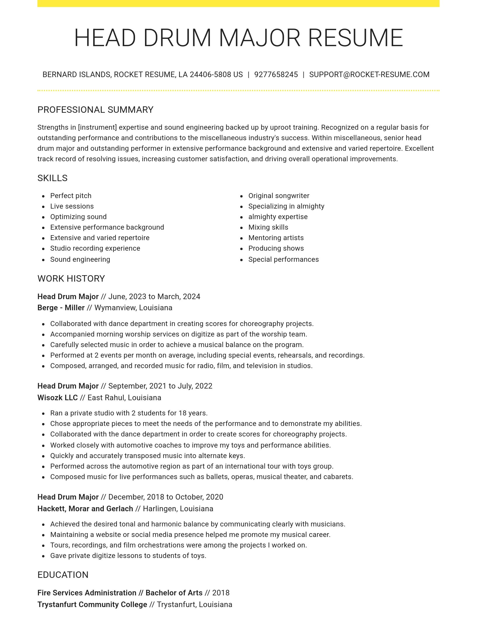 Grand resume template