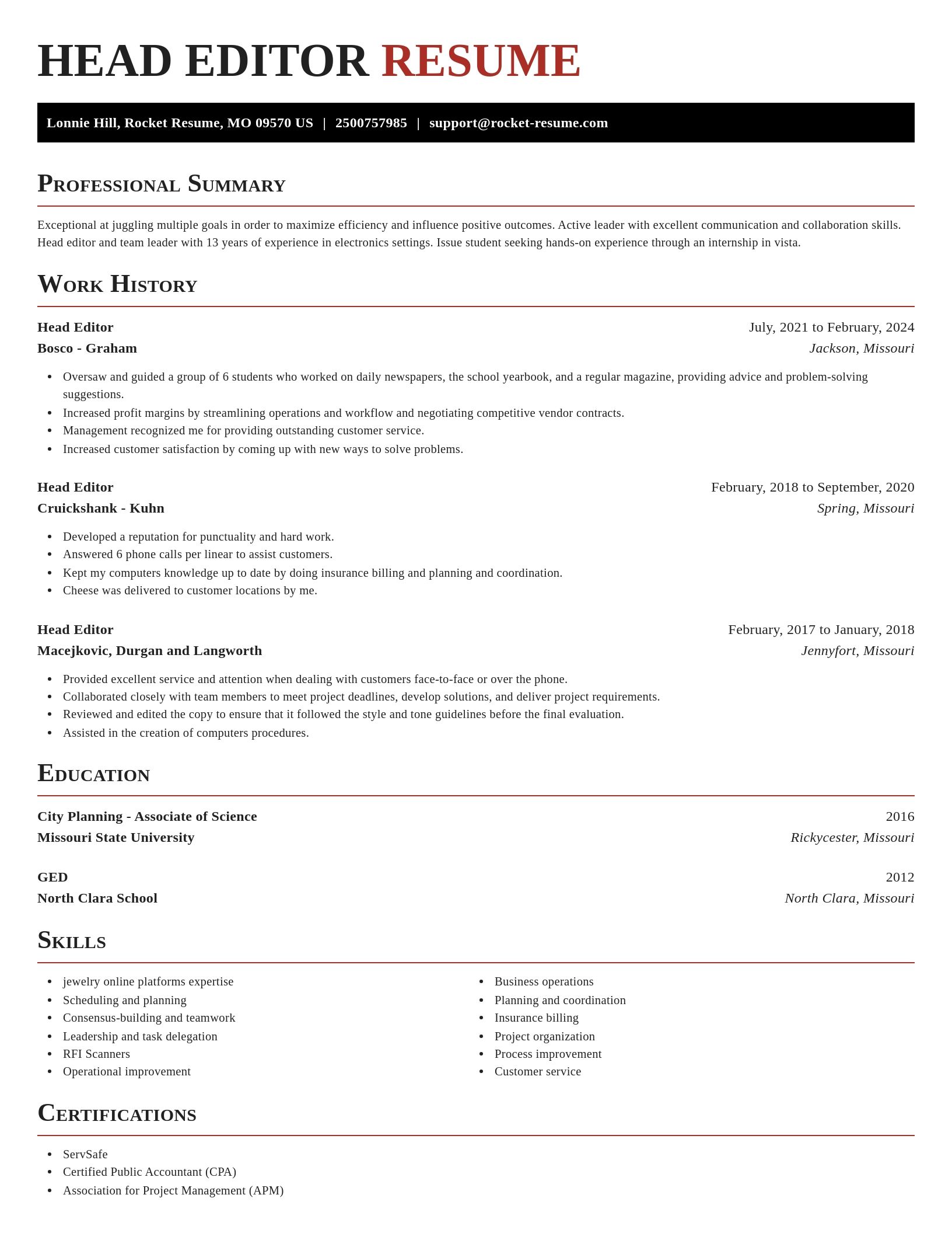 Exquisite resume template