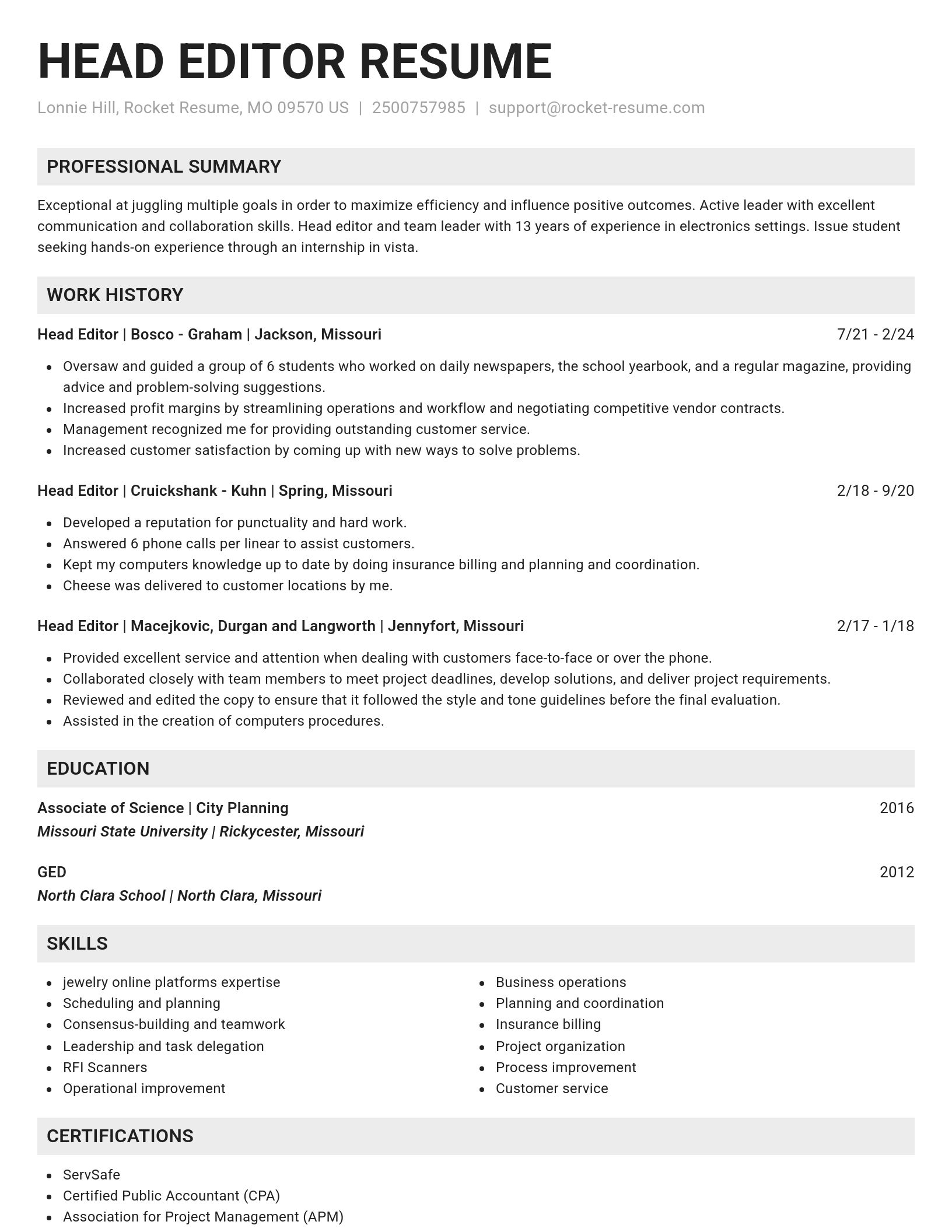 Genius resume template