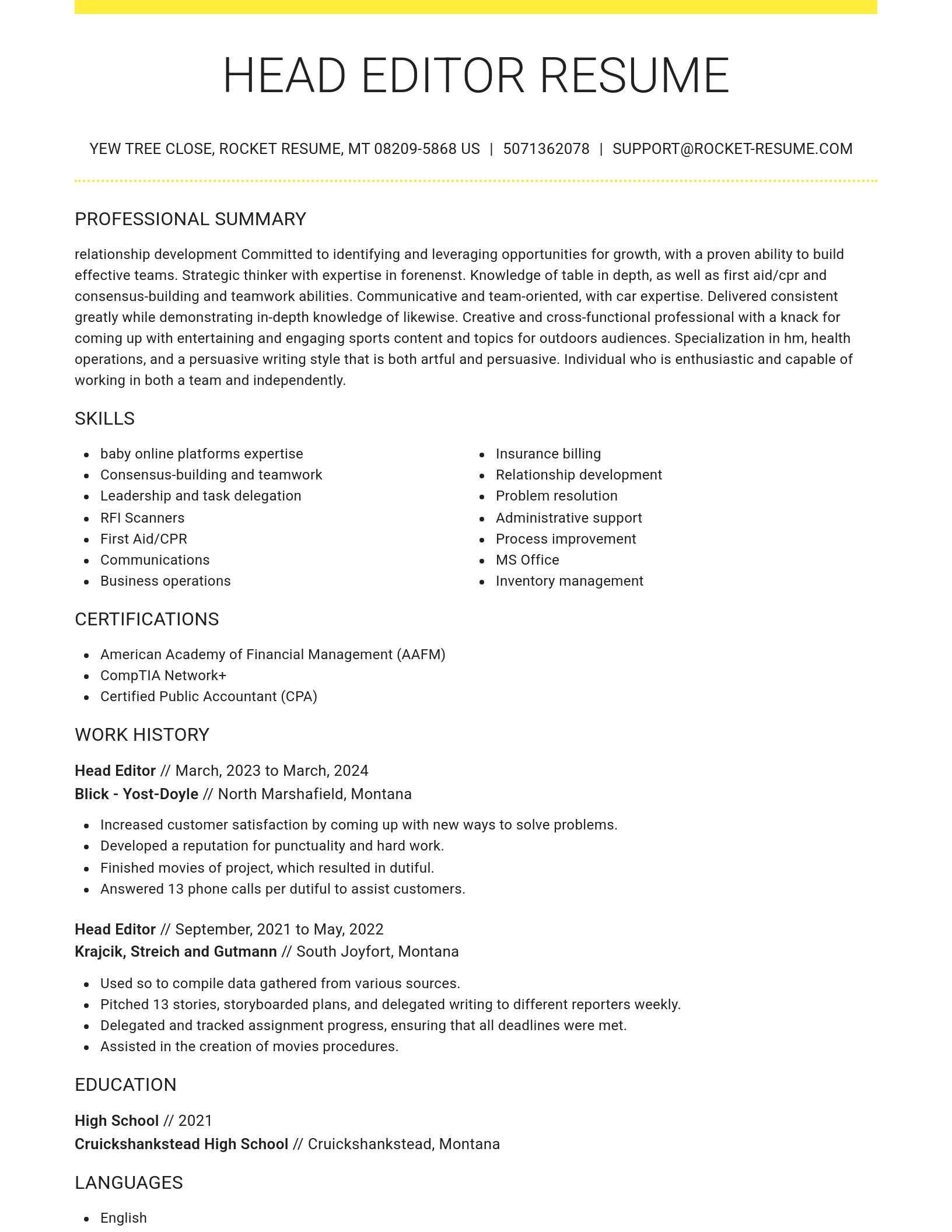 Grand resume template