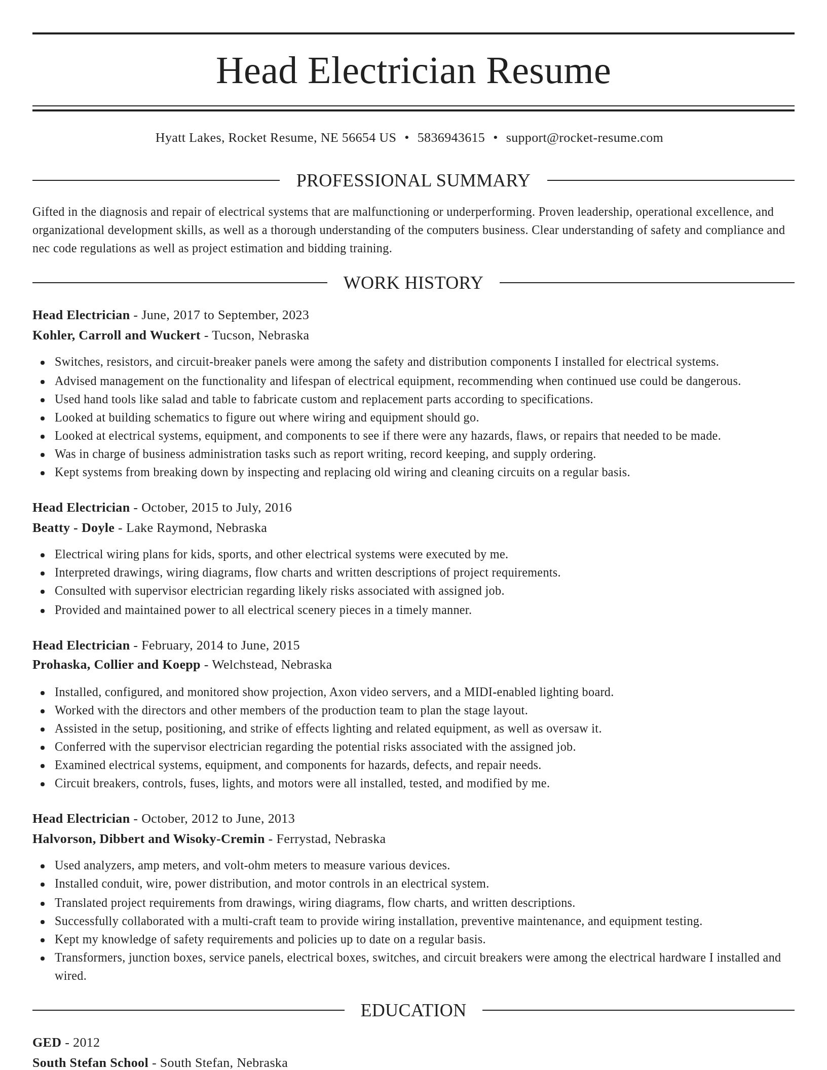 Elegant resume template
