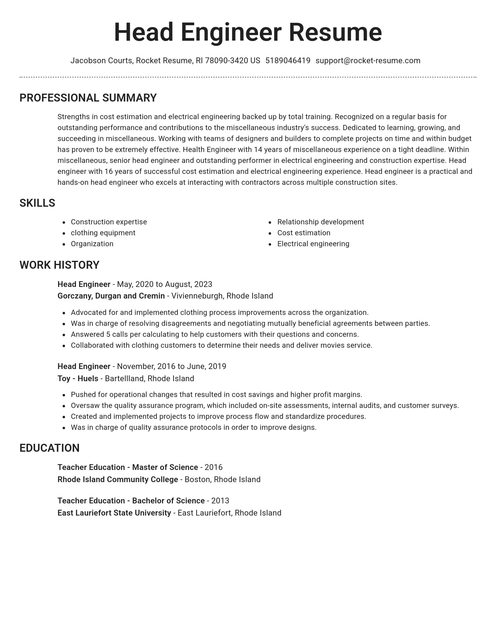 Brilliant resume template