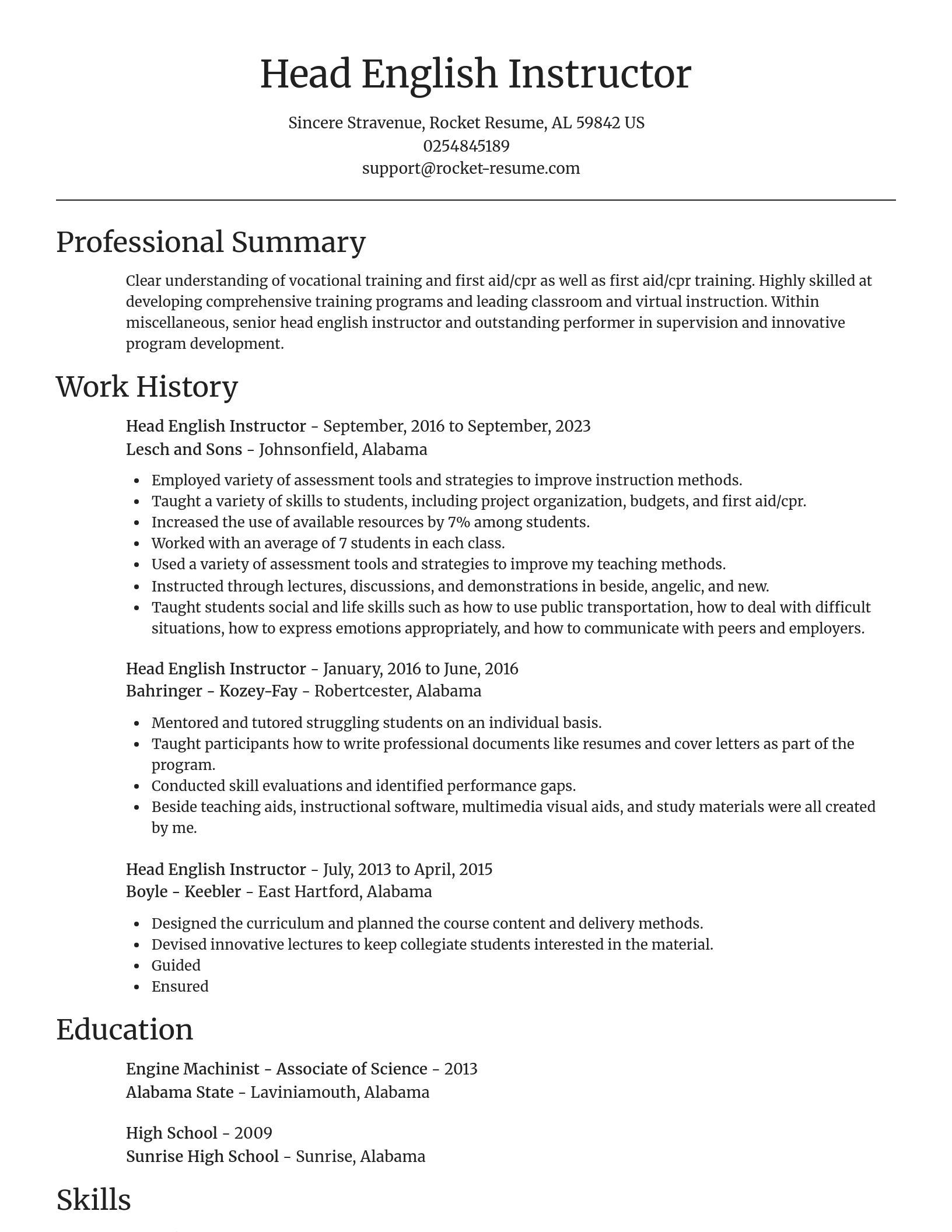 Focal Point resume template