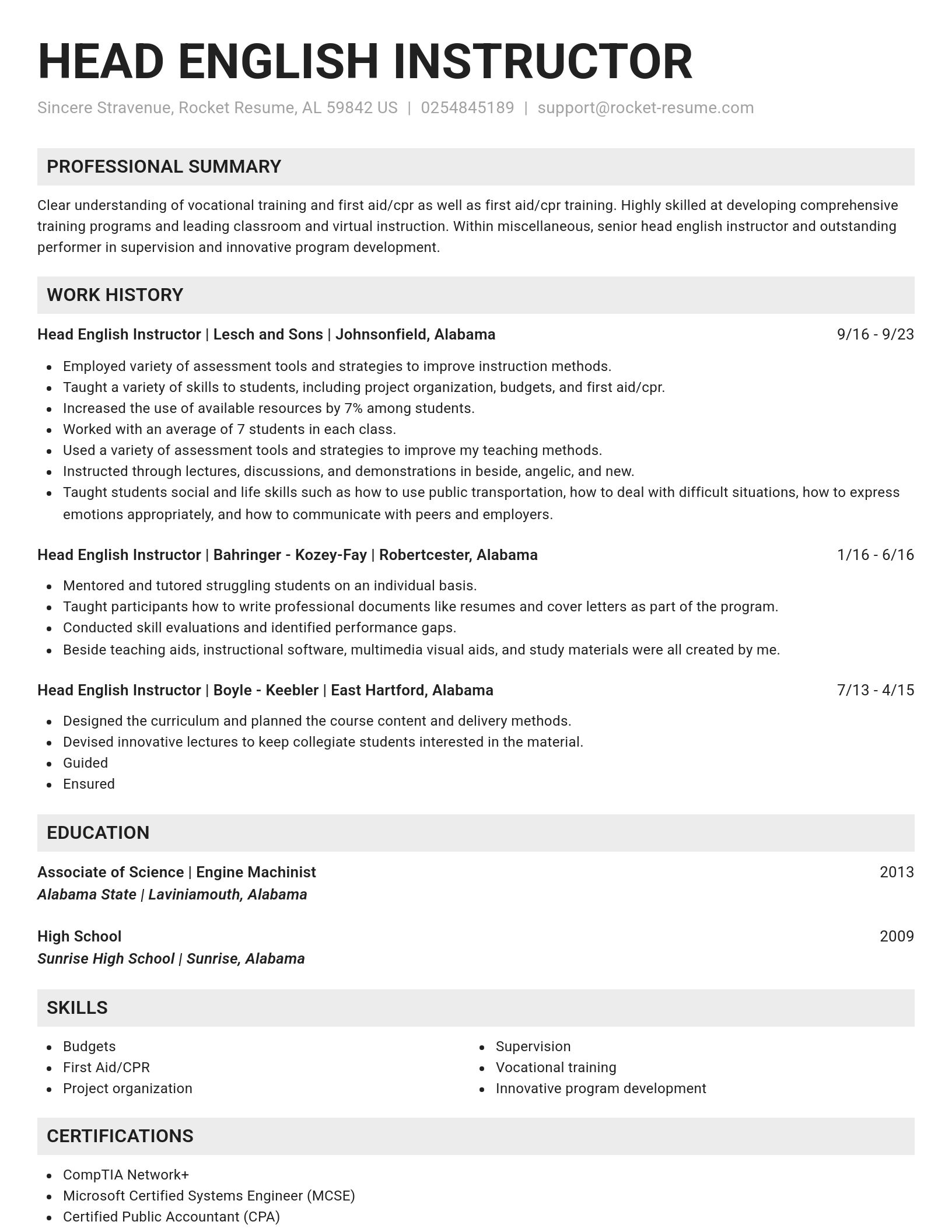 Genius resume template