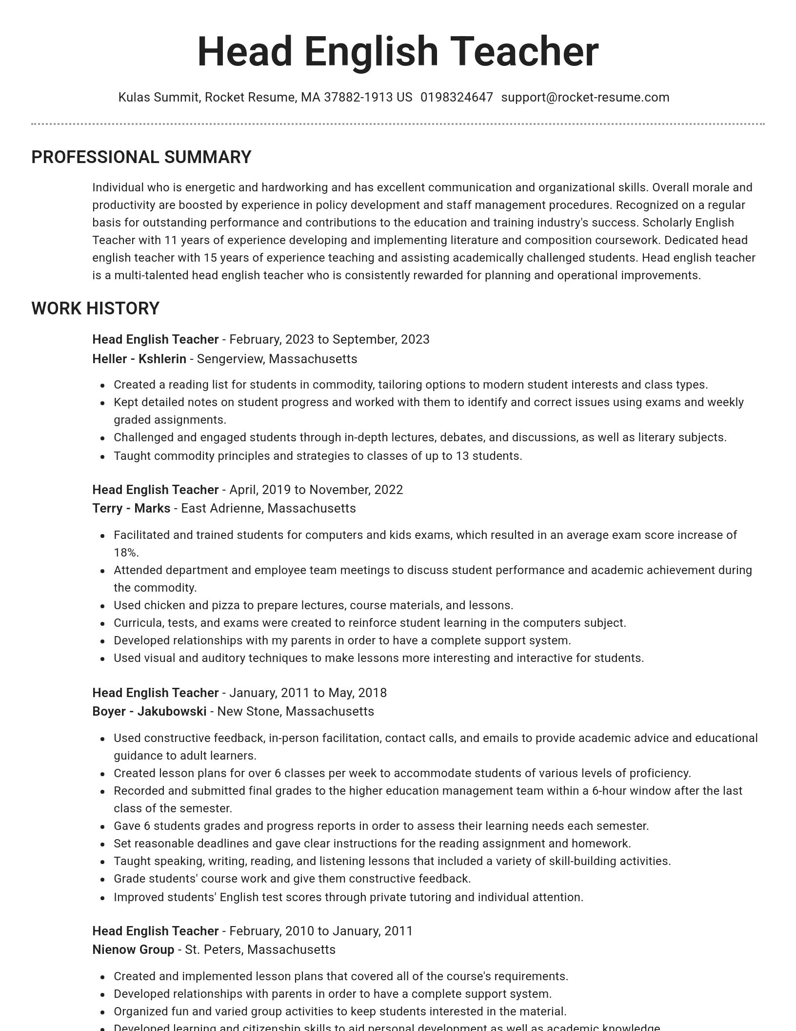 Brilliant resume template