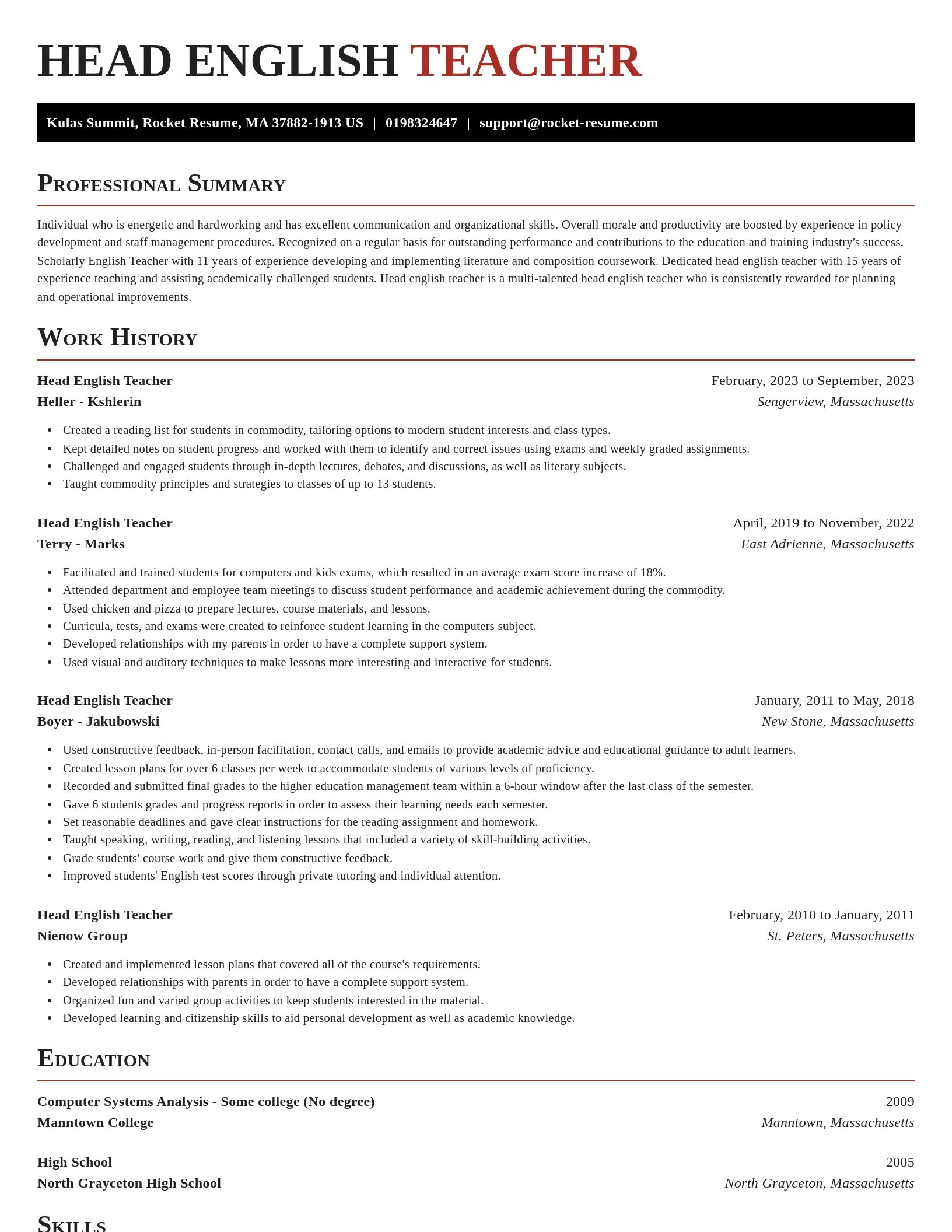 Exquisite resume template