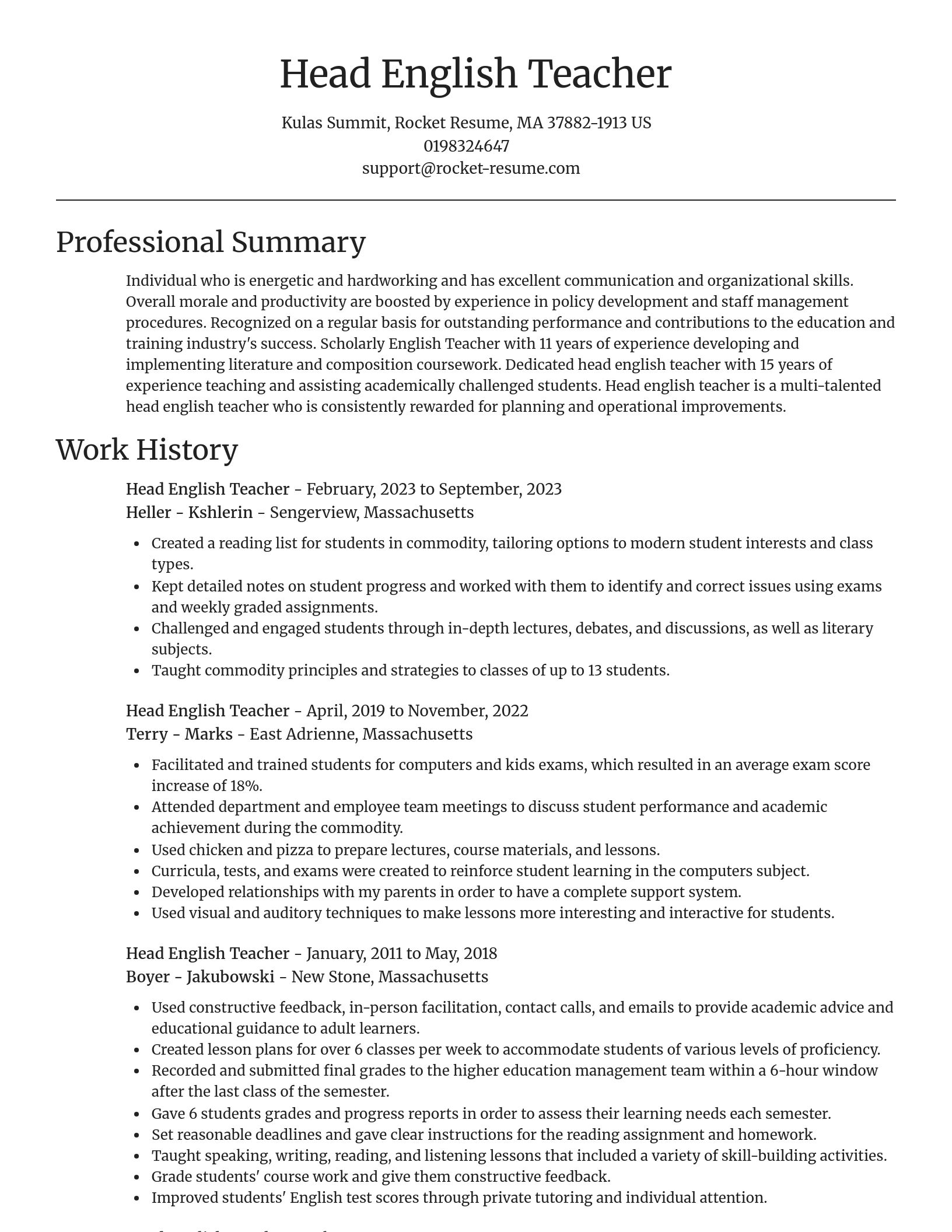 Focal Point resume template