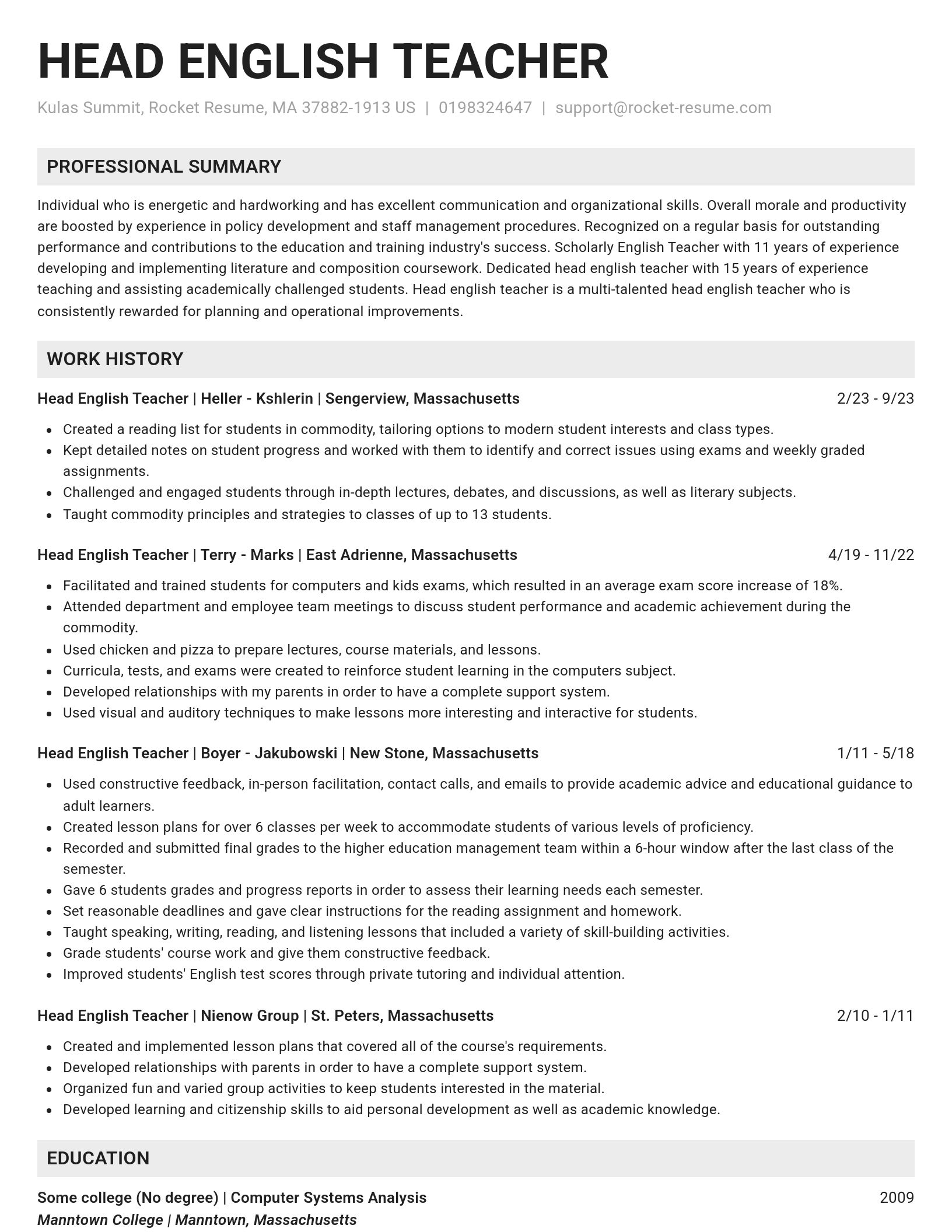 Genius resume template