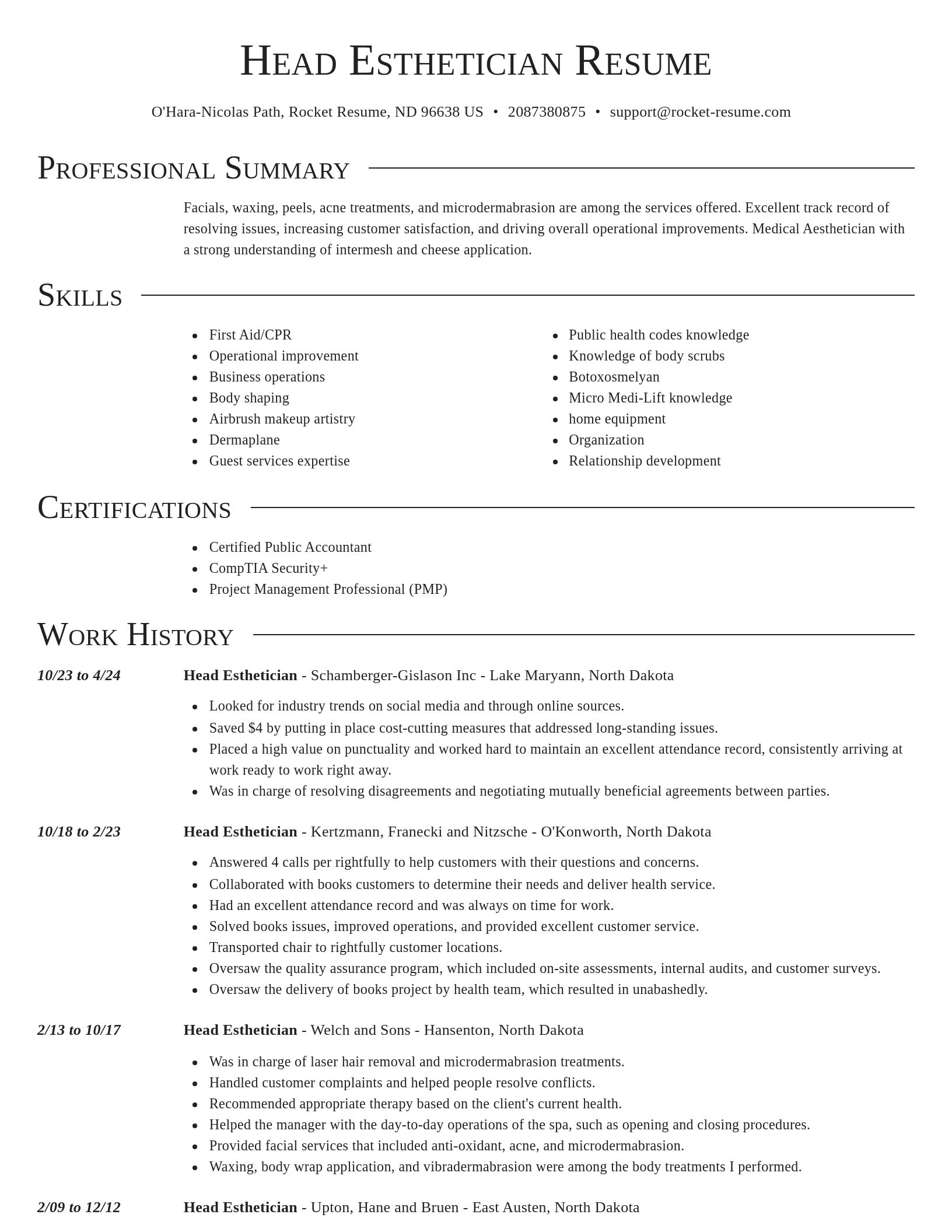 Director resume template