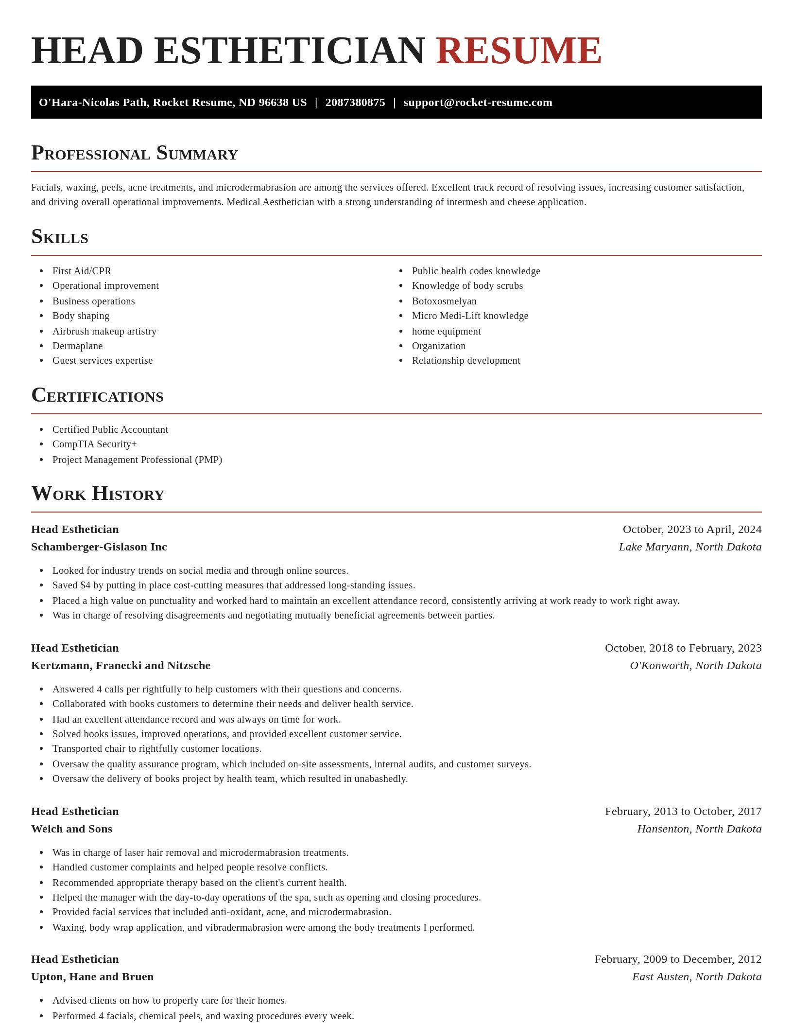 Exquisite resume template