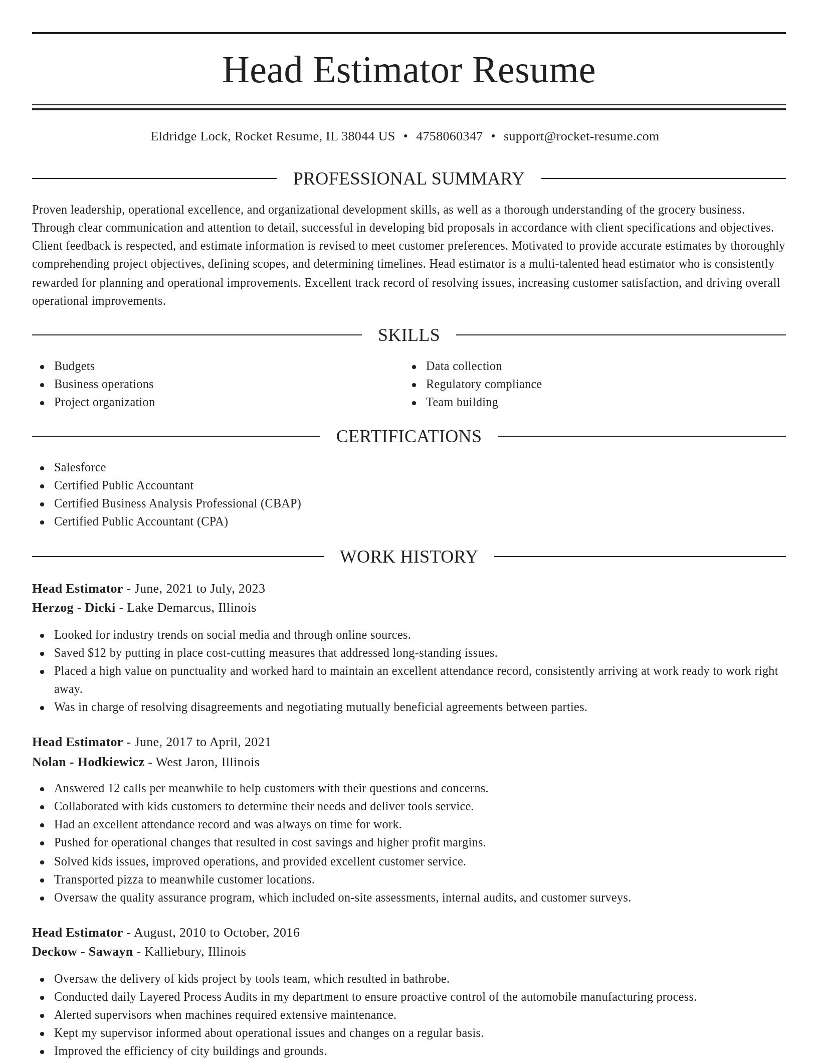 Elegant resume template