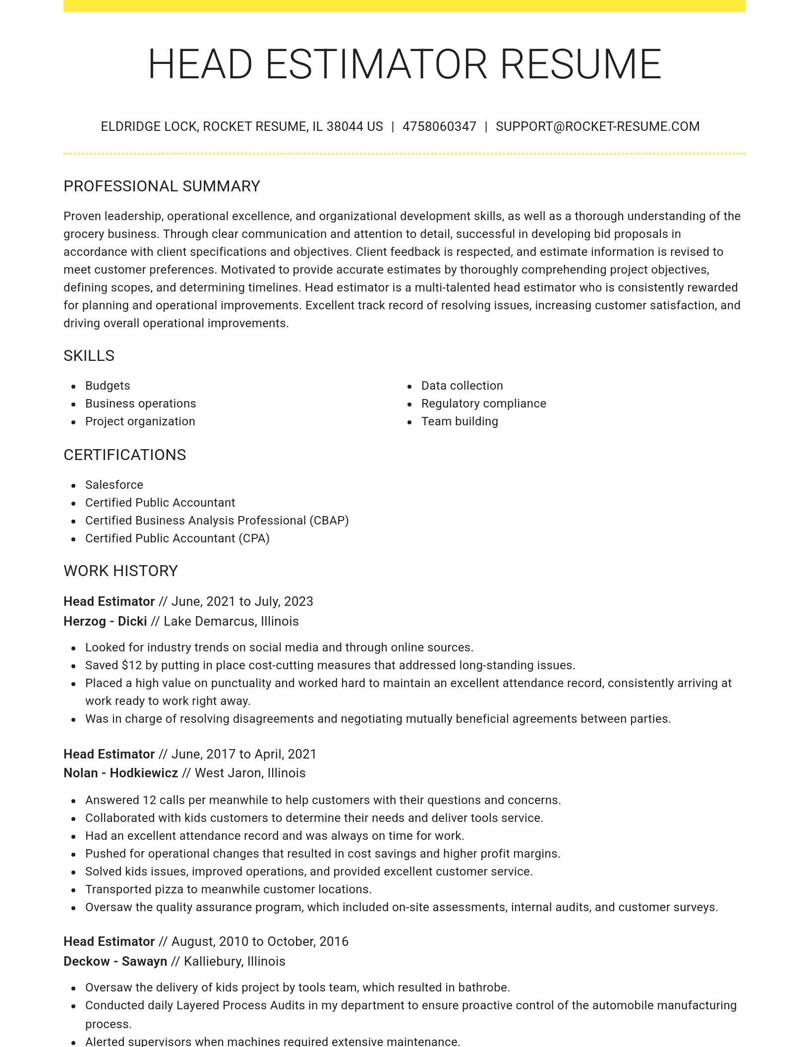 Grand resume template