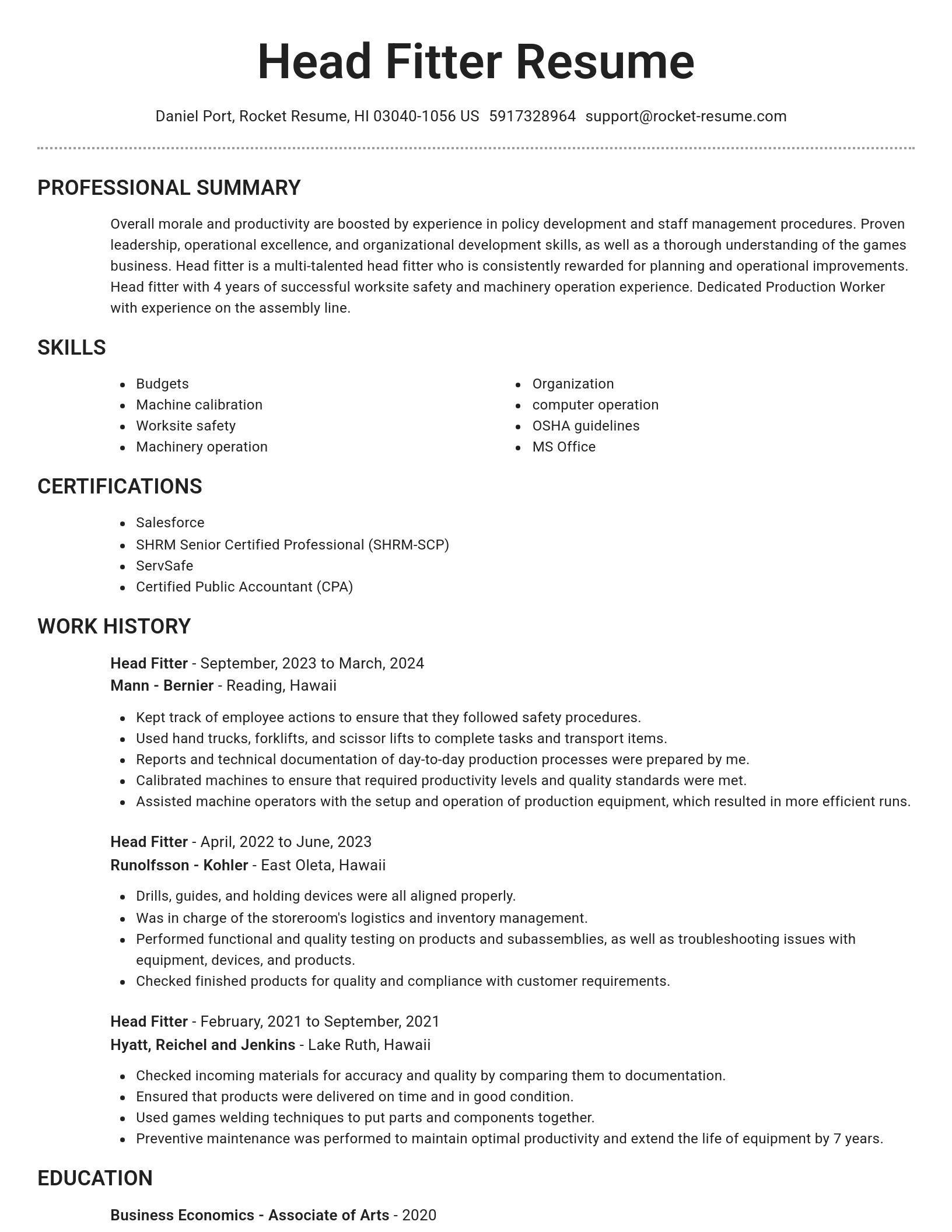 Brilliant resume template