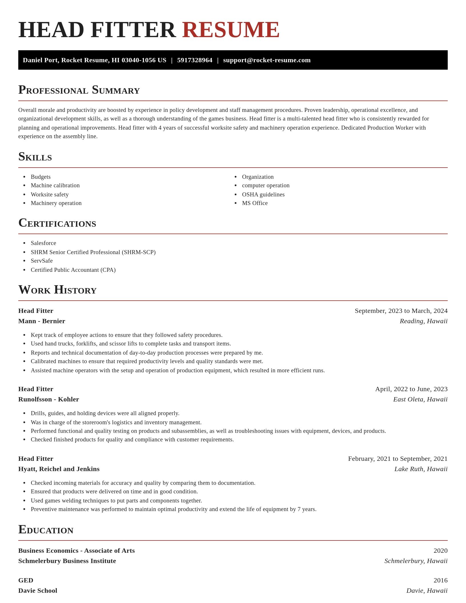Exquisite resume template