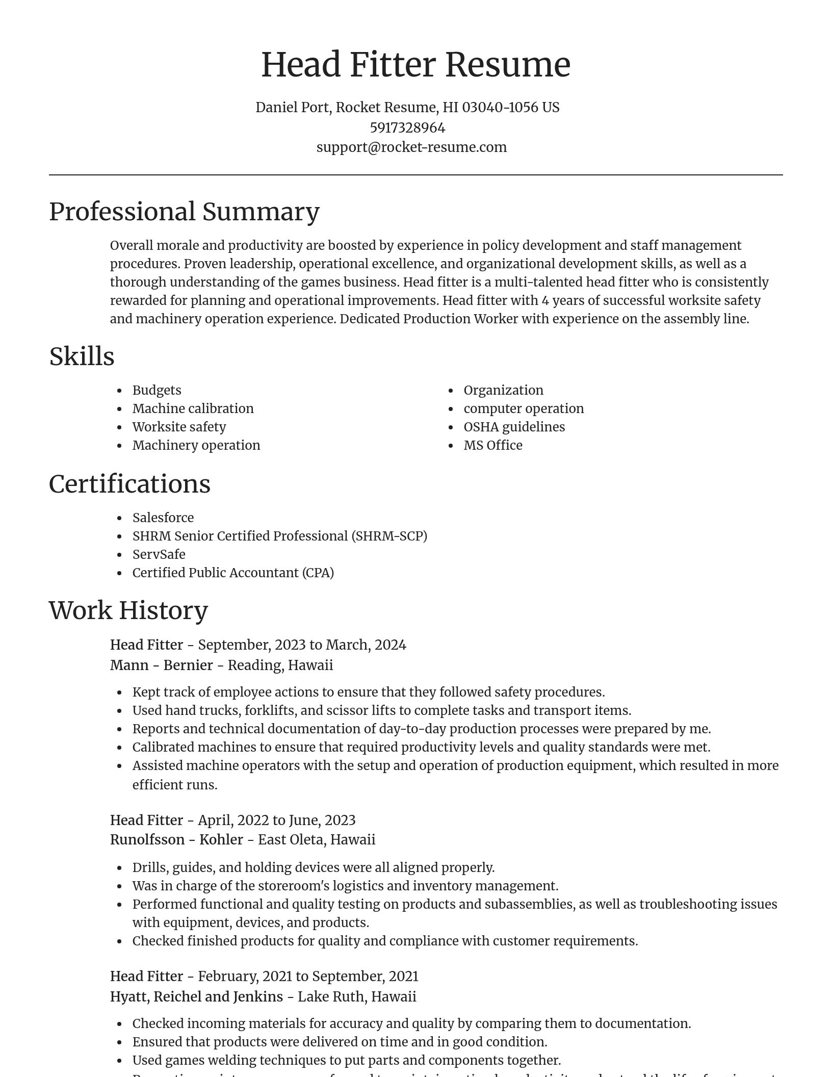 Focal Point resume template