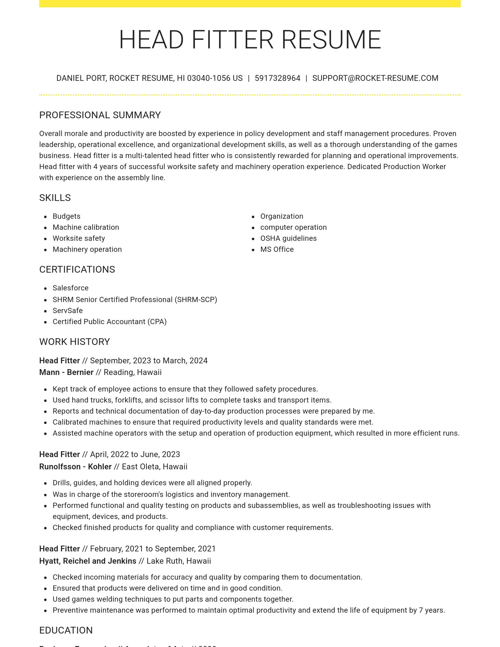 Grand resume template