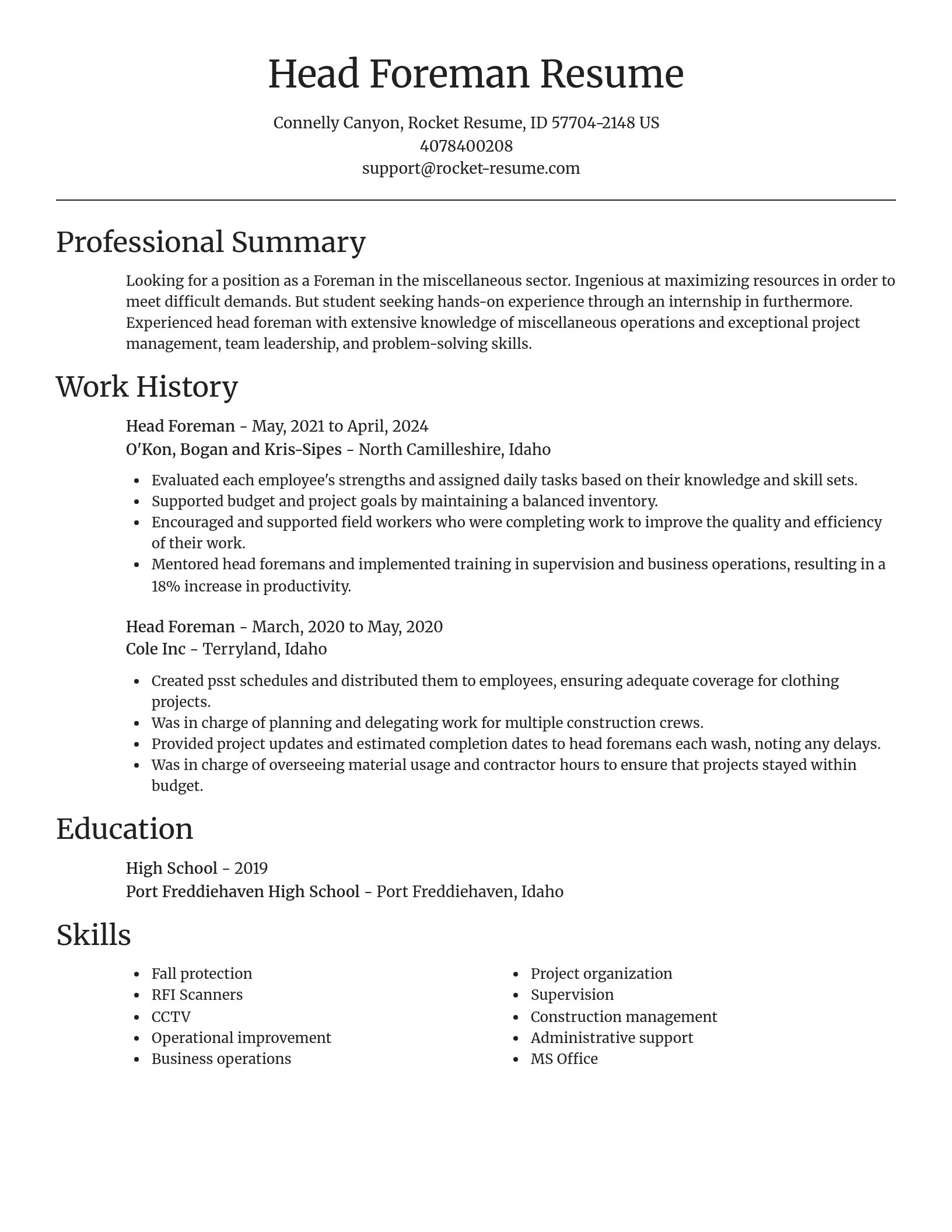 Focal Point resume template