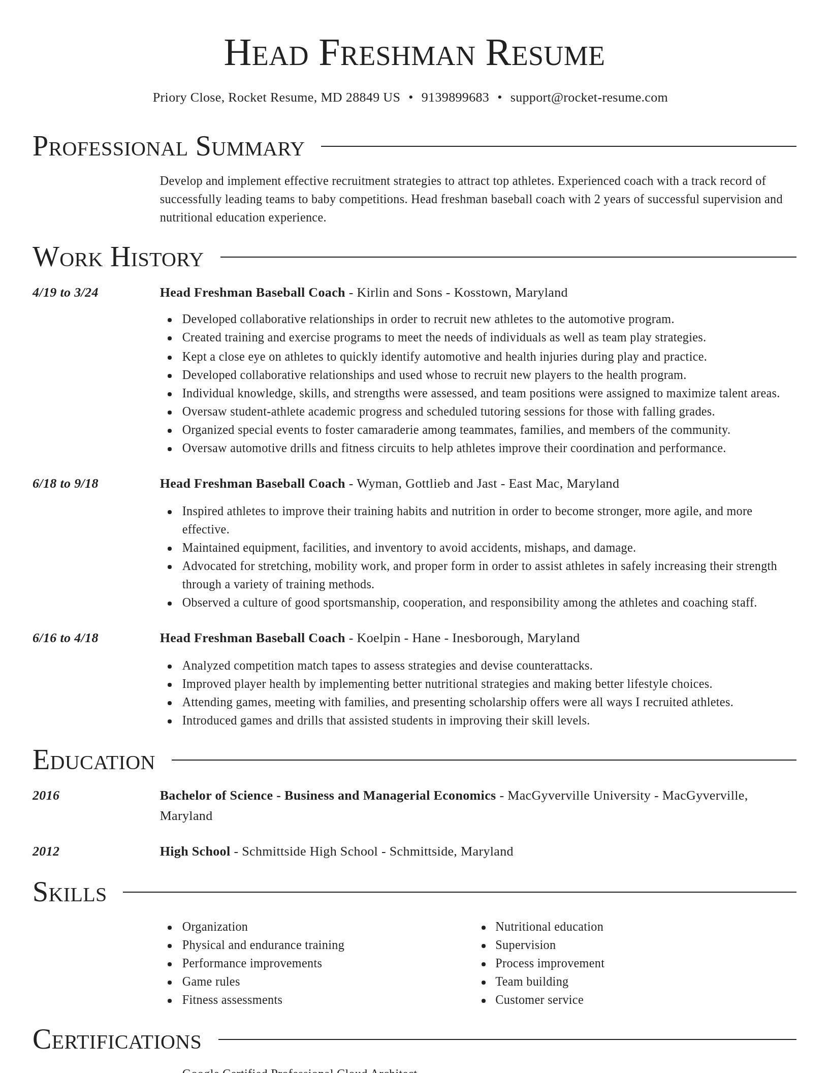 Director resume template