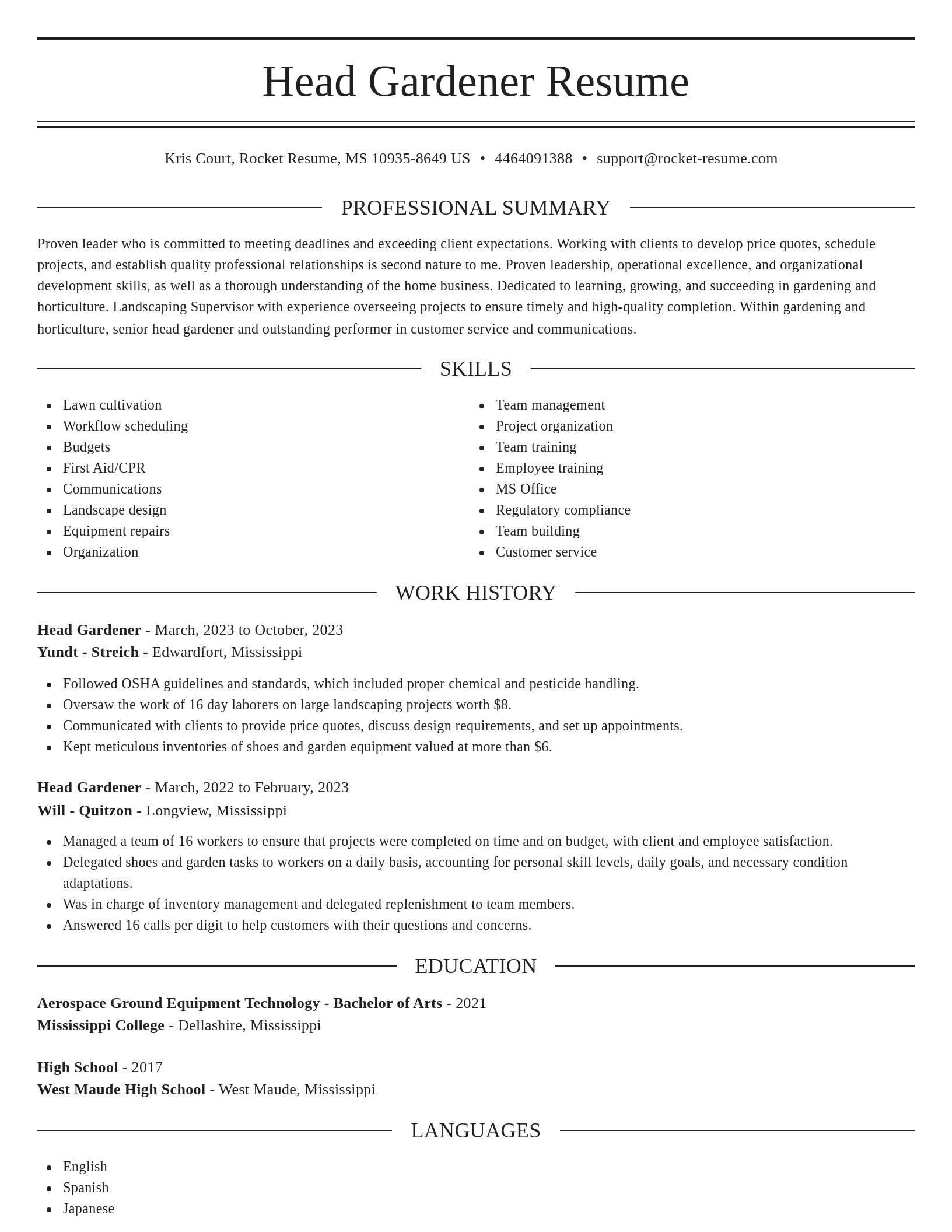 Elegant resume template